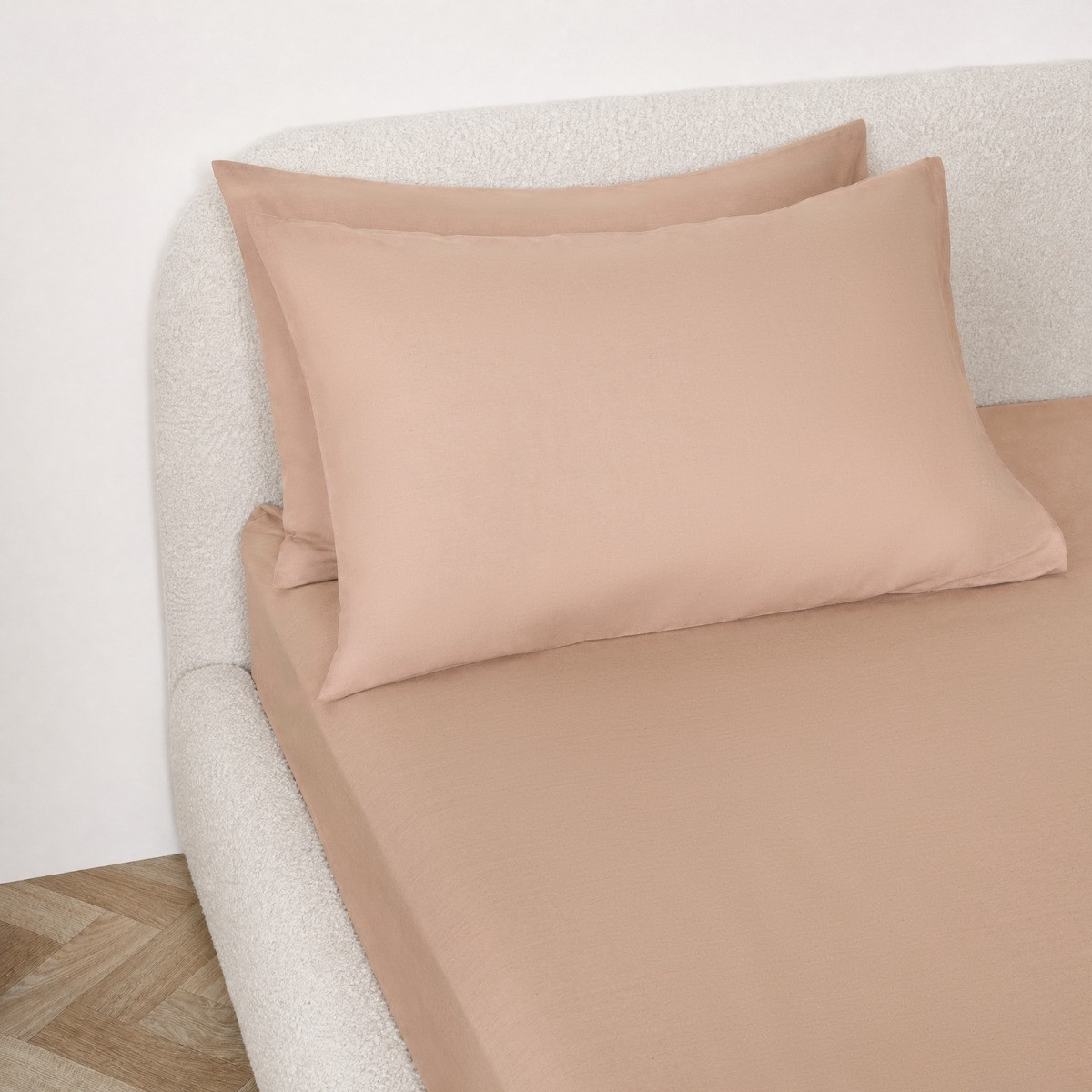 OHS Easy Care Polycotton Deep Fitted Sheet - Natural>