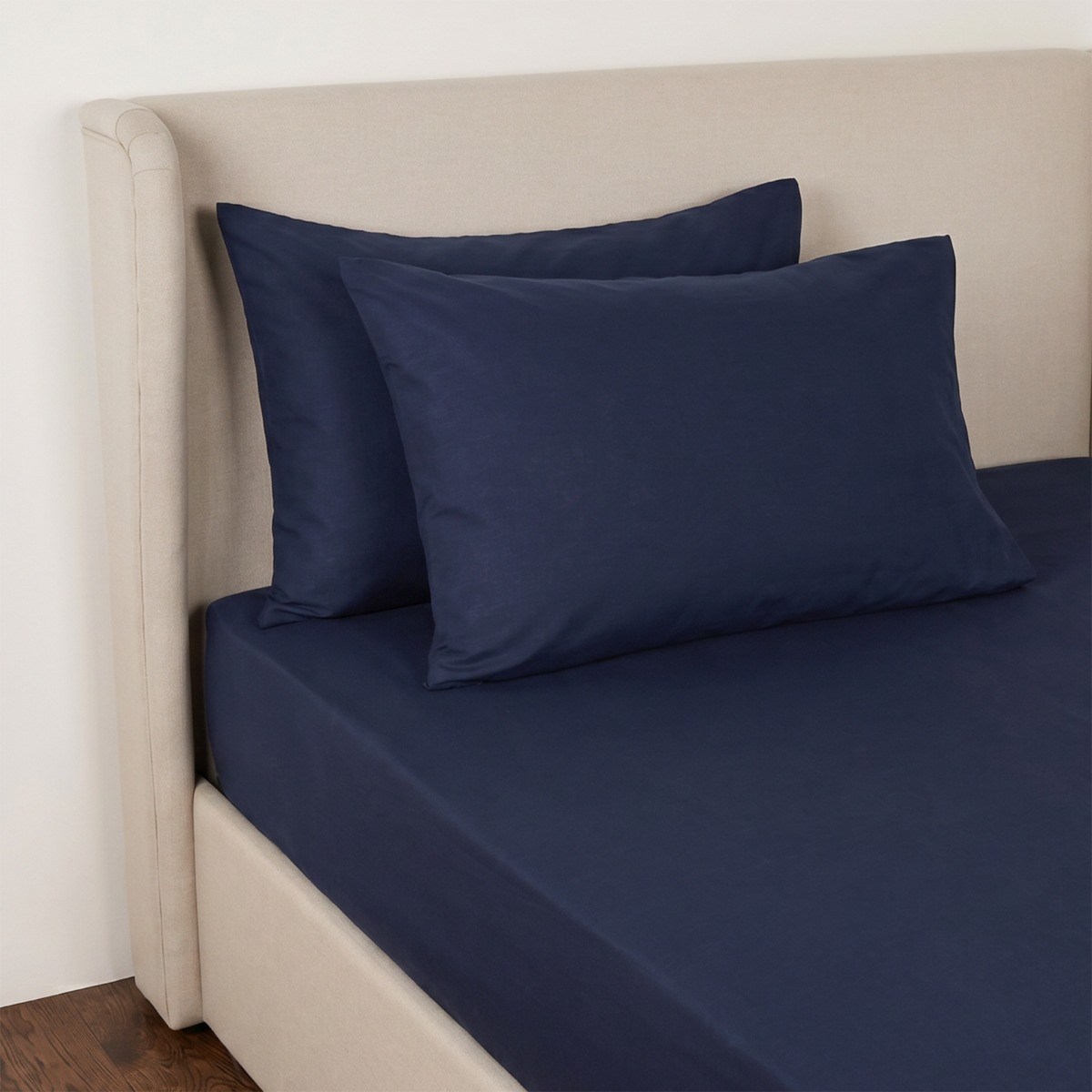 OHS Easy Care Polycotton Deep Fitted Sheet - Navy>
