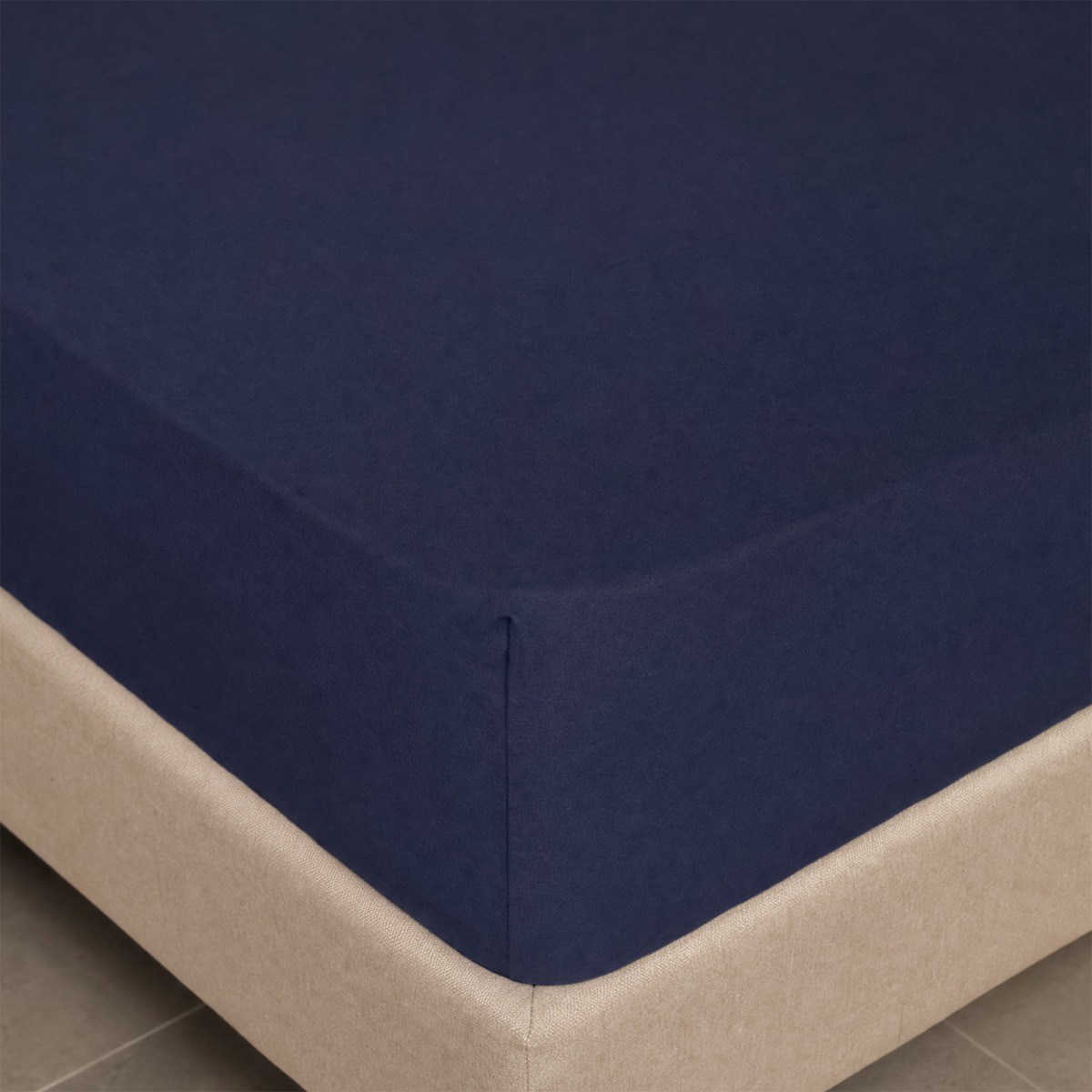 OHS Easy Care Polycotton Deep Fitted Sheet - Navy>
