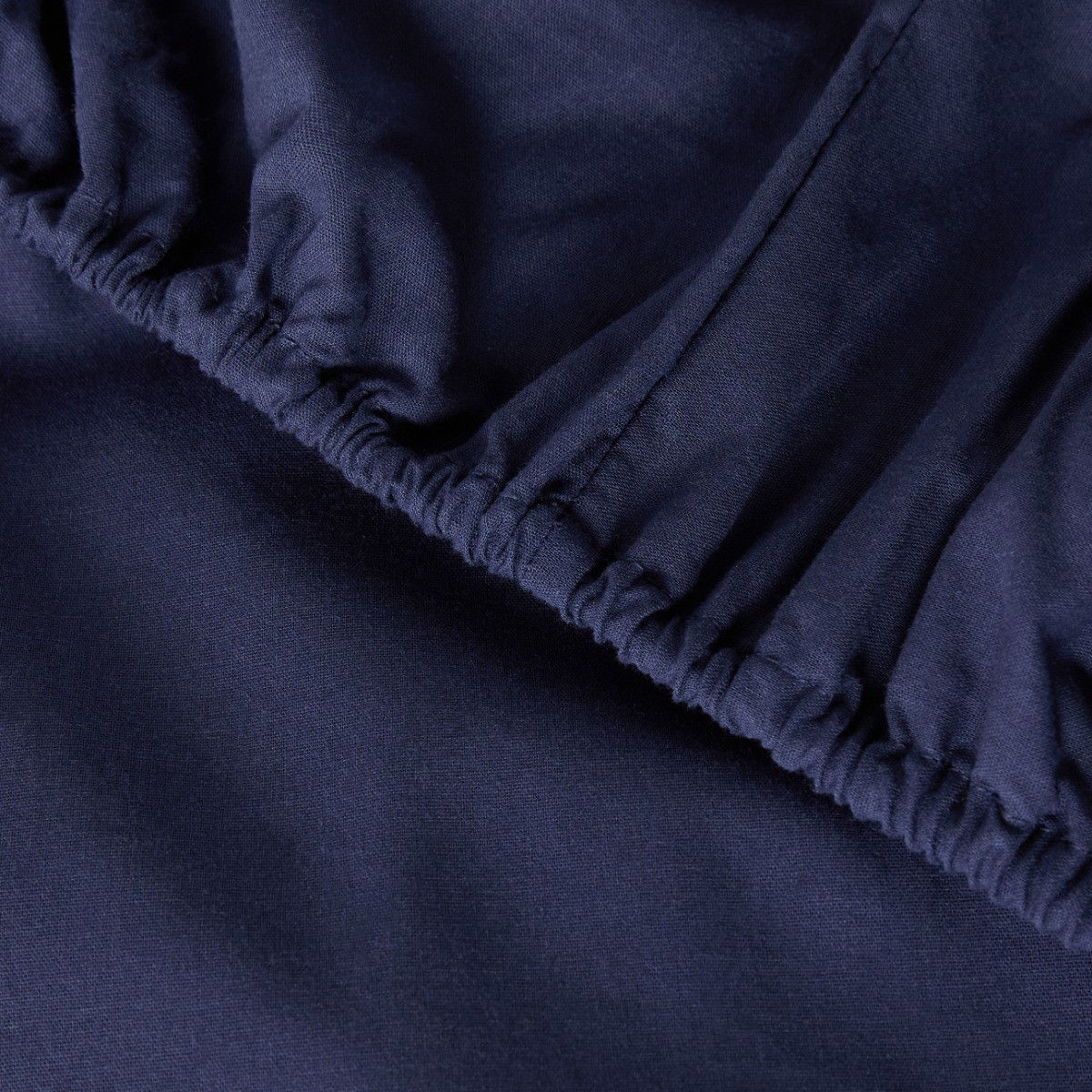 OHS Plain Cotton Deep Fitted Sheet - Navy>