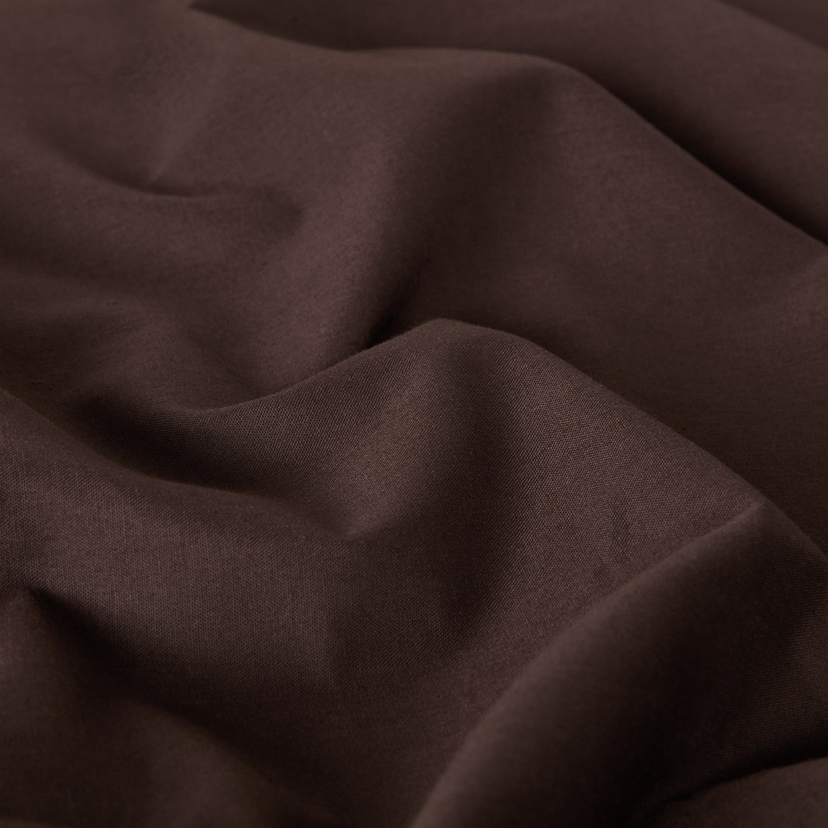 OHS Plain Cotton Deep Fitted Sheet - Coffee>