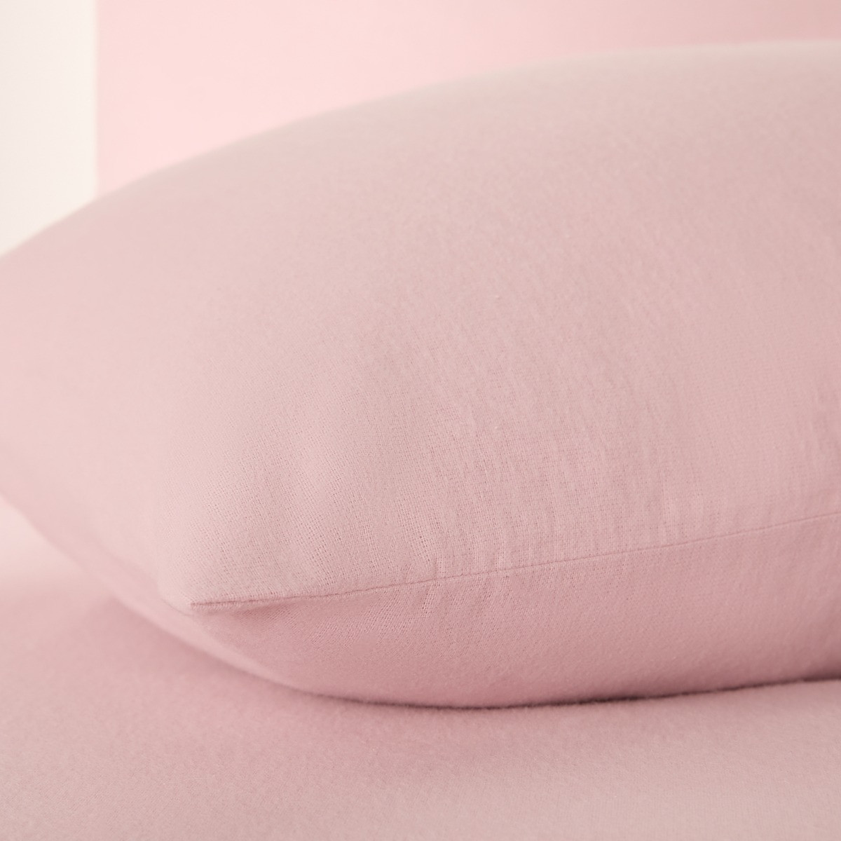 OHS Brushed Cotton Pillowcases, Blush - 2 Pack>