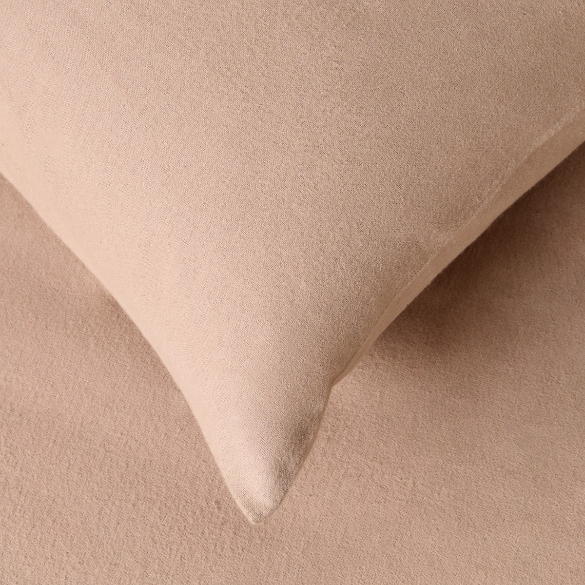 OHS Brushed Cotton Pillowcases, Natural - 2 Pack>