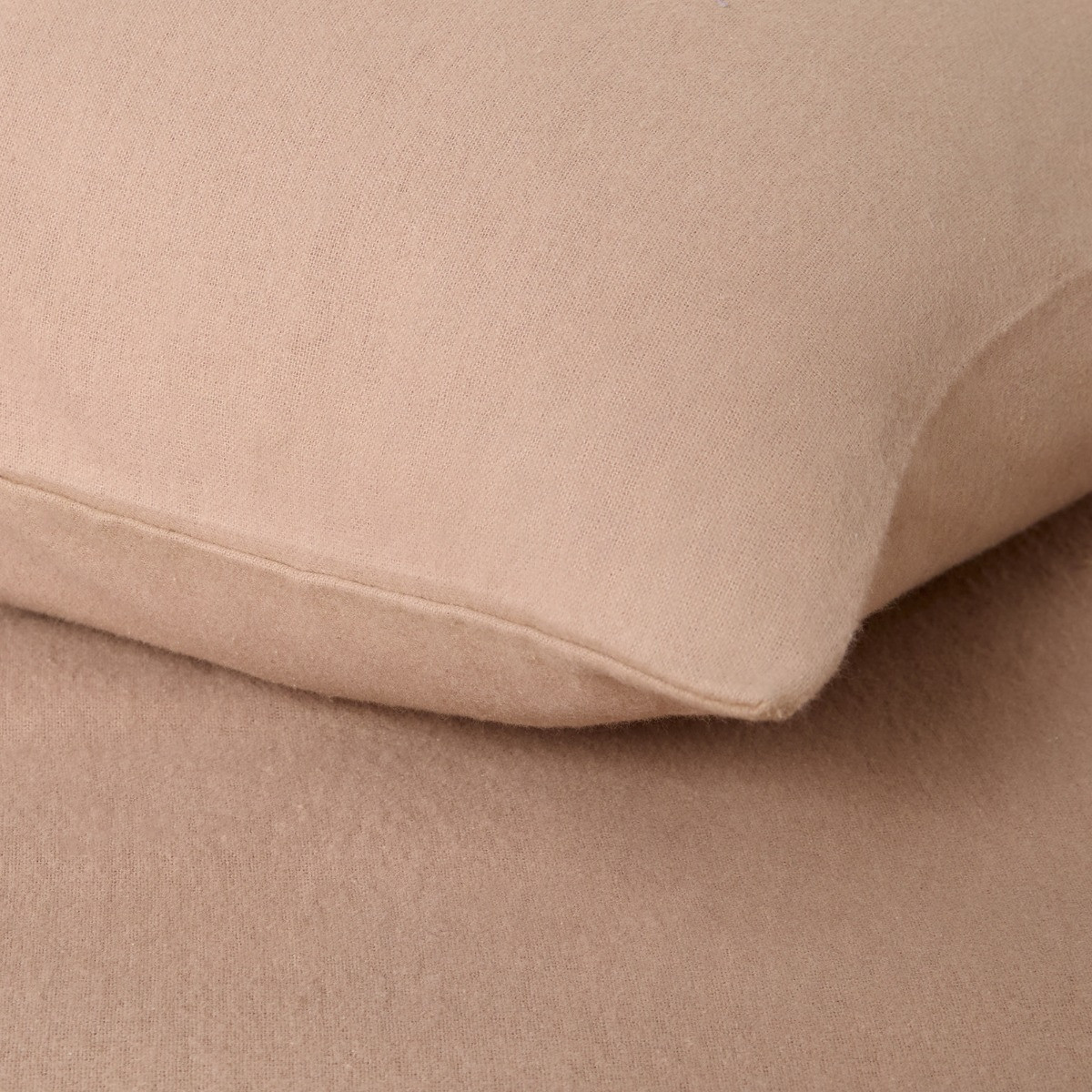 OHS Brushed Cotton Pillowcases, Natural - 2 Pack>