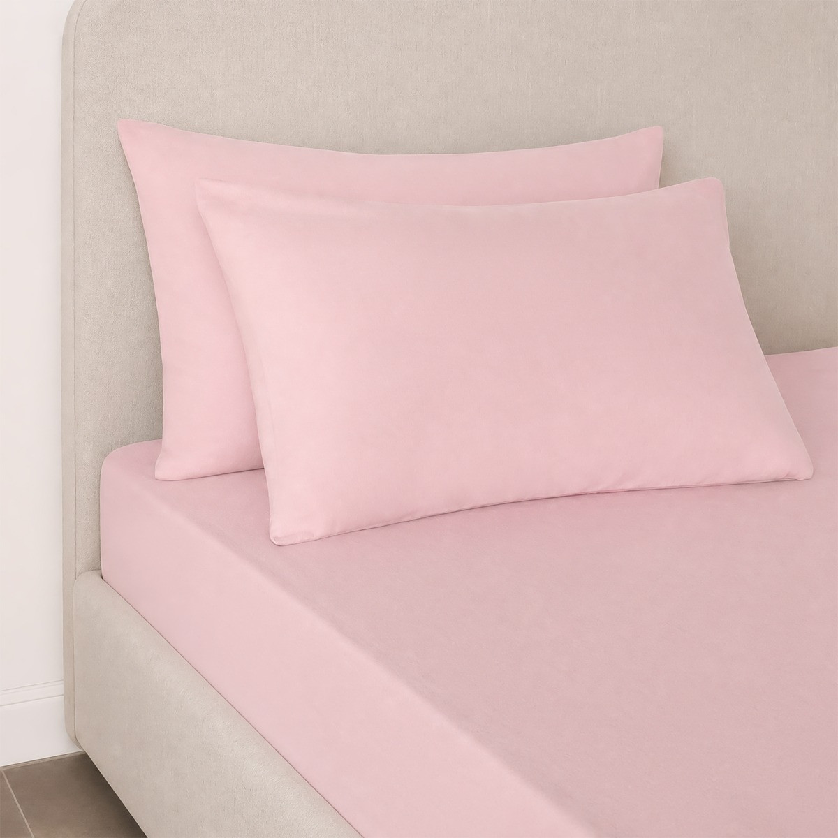 OHS Brushed Cotton Fitted Sheet - Blush>