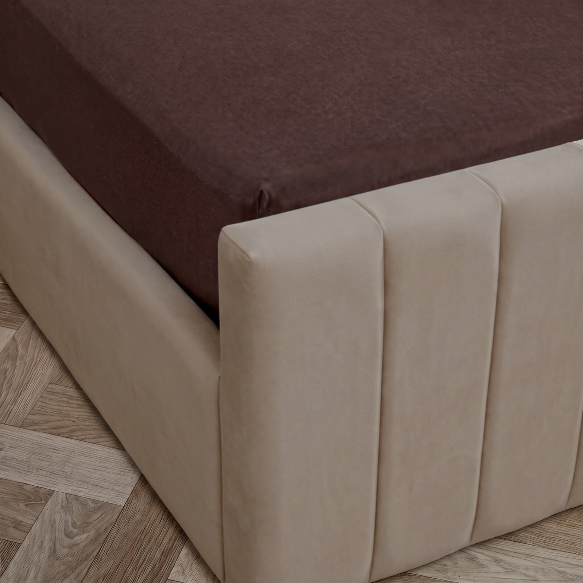 OHS Brushed Cotton Fitted Sheet - Coffee>