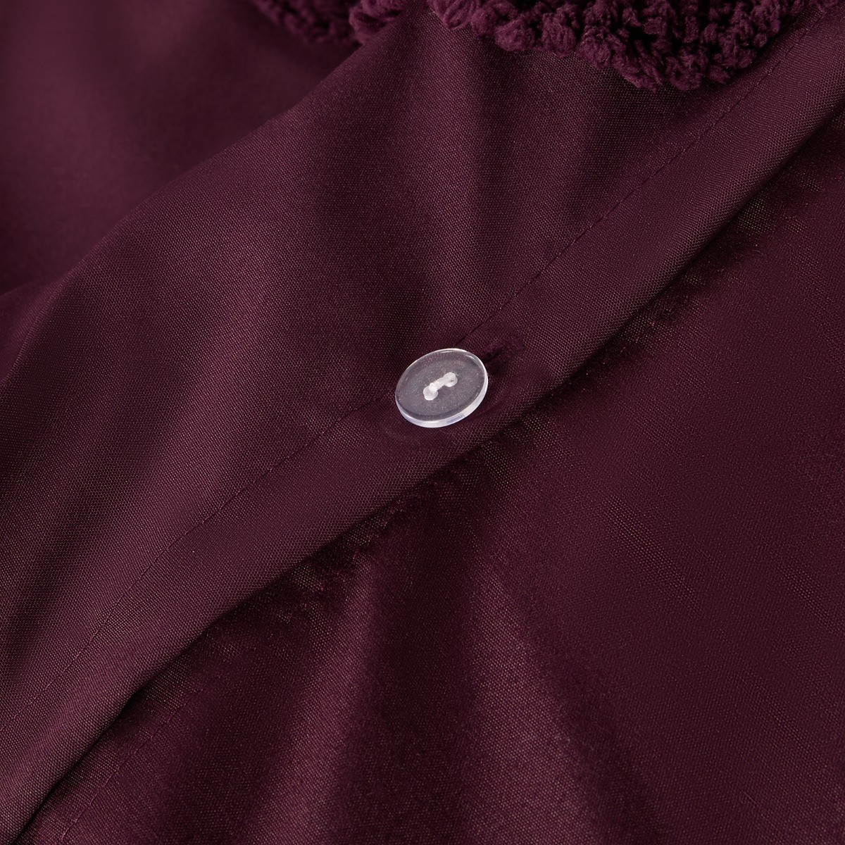 OHS Tufted Bows Duvet Cover Set - Plum>