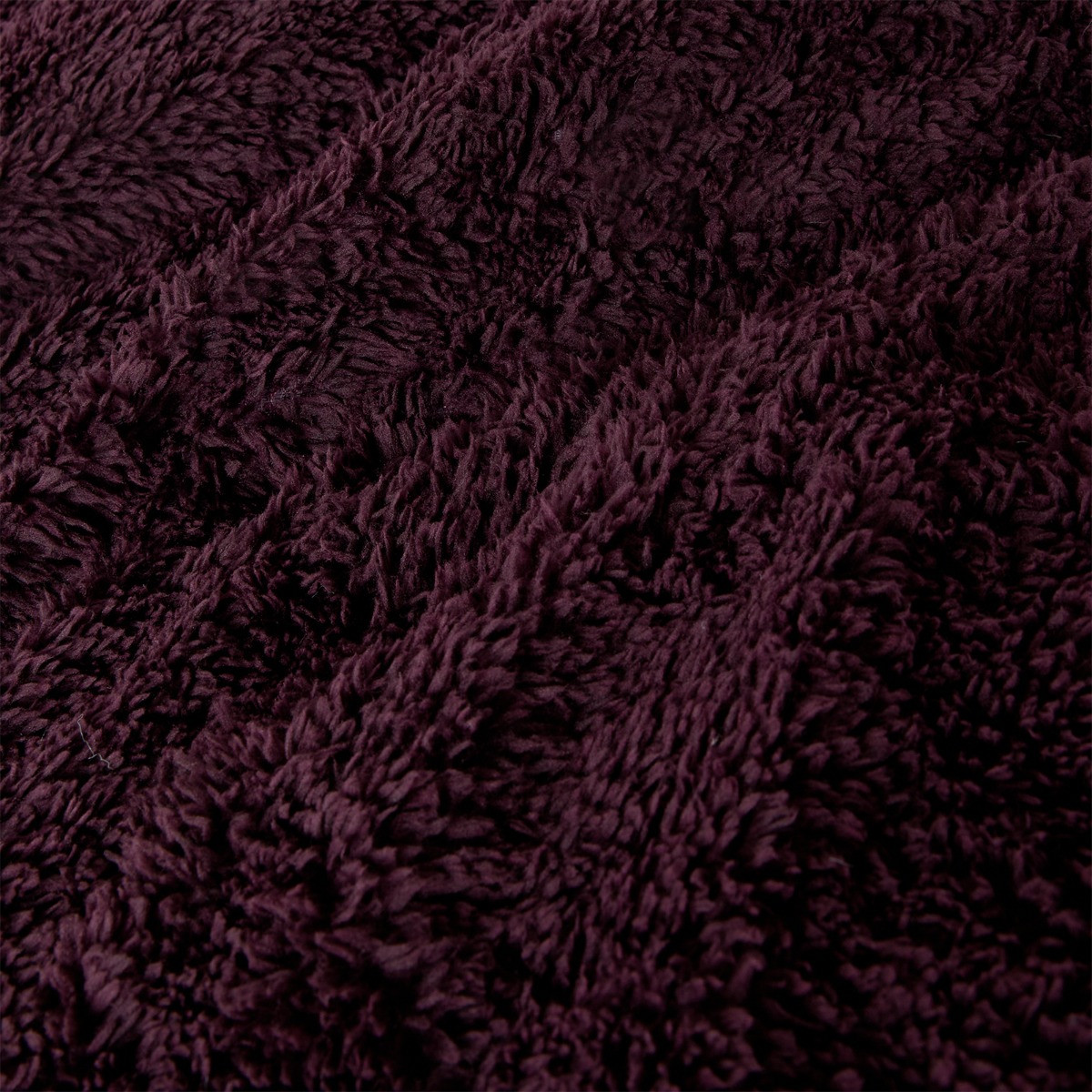 OHS Teddy Fleece Duvet Cover Set - Plum>