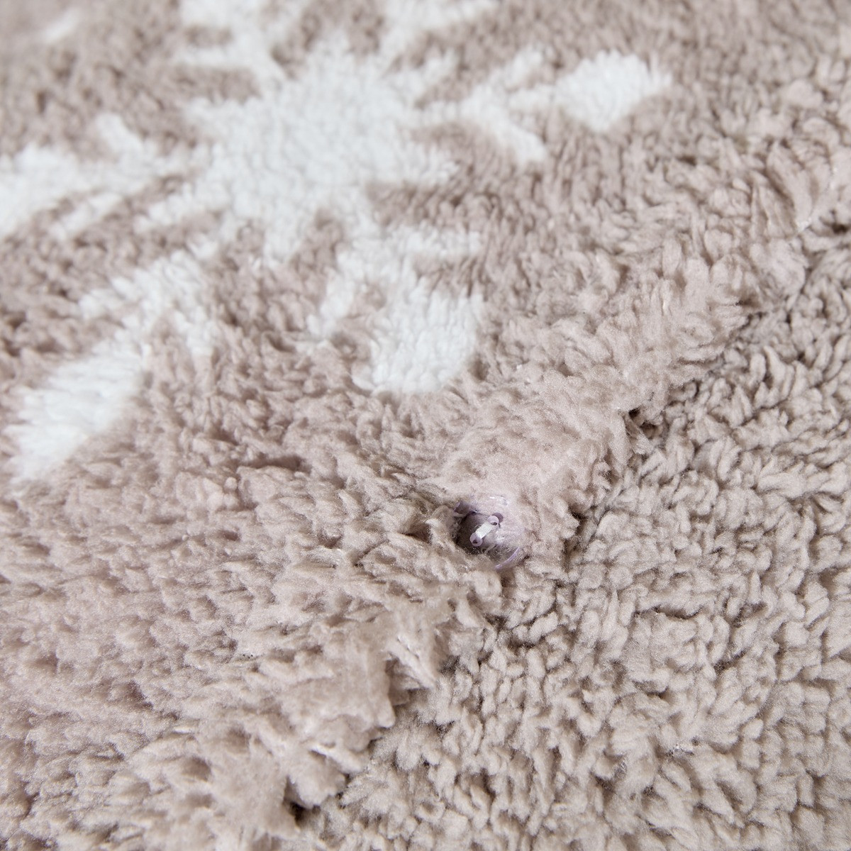 OHS Snowflake Teddy Duvet Cover Set - Natural>