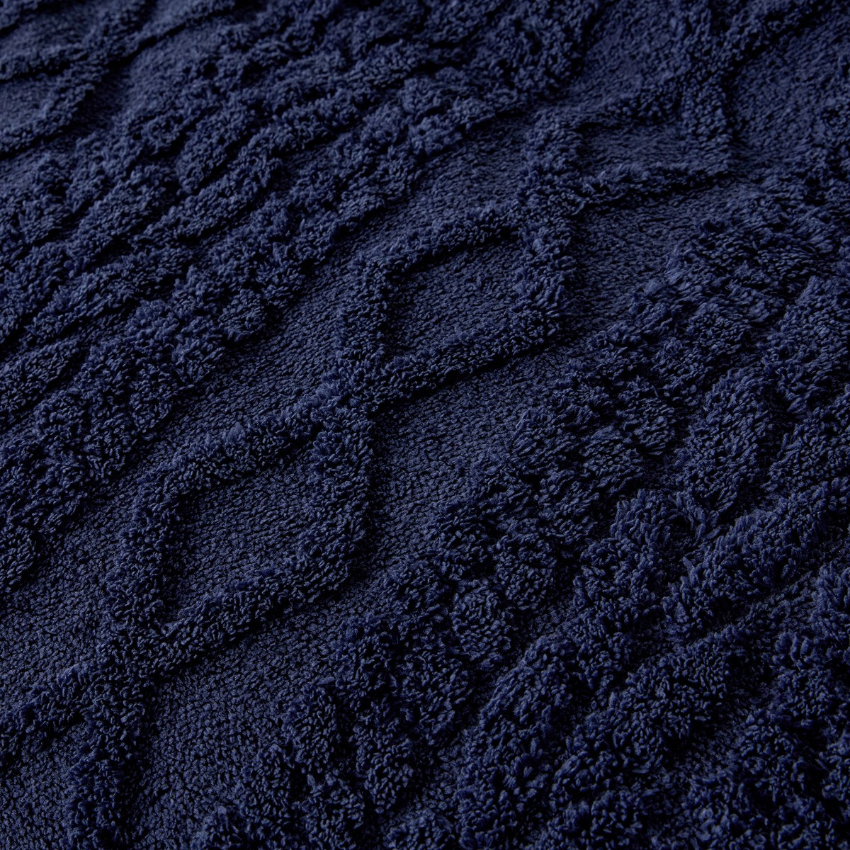 OHS Cable Knit Sherpa Fleece Duvet Cover Set - Navy>
