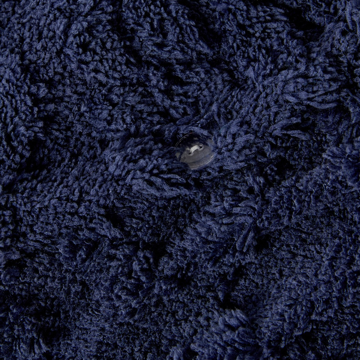 OHS Cable Knit Sherpa Fleece Duvet Cover Set - Navy>