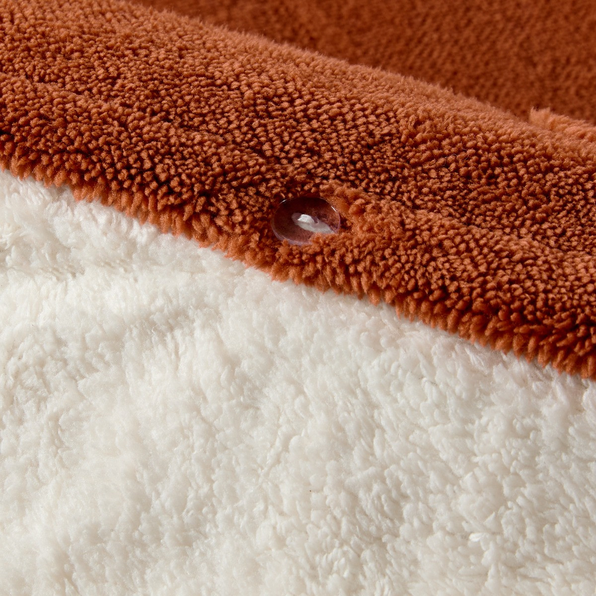 OHS Tufted Pumpkin Teddy Duvet Set - Rust>
