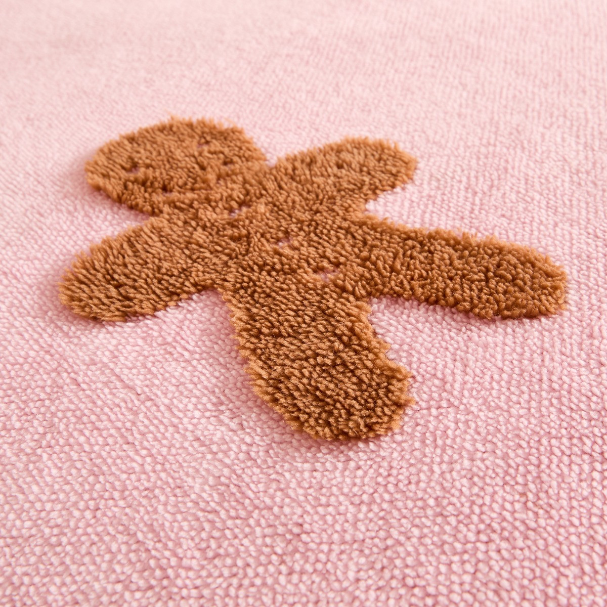 OHS Tufted Gingerbread Man Teddy Duvet Cover Set - Pink>