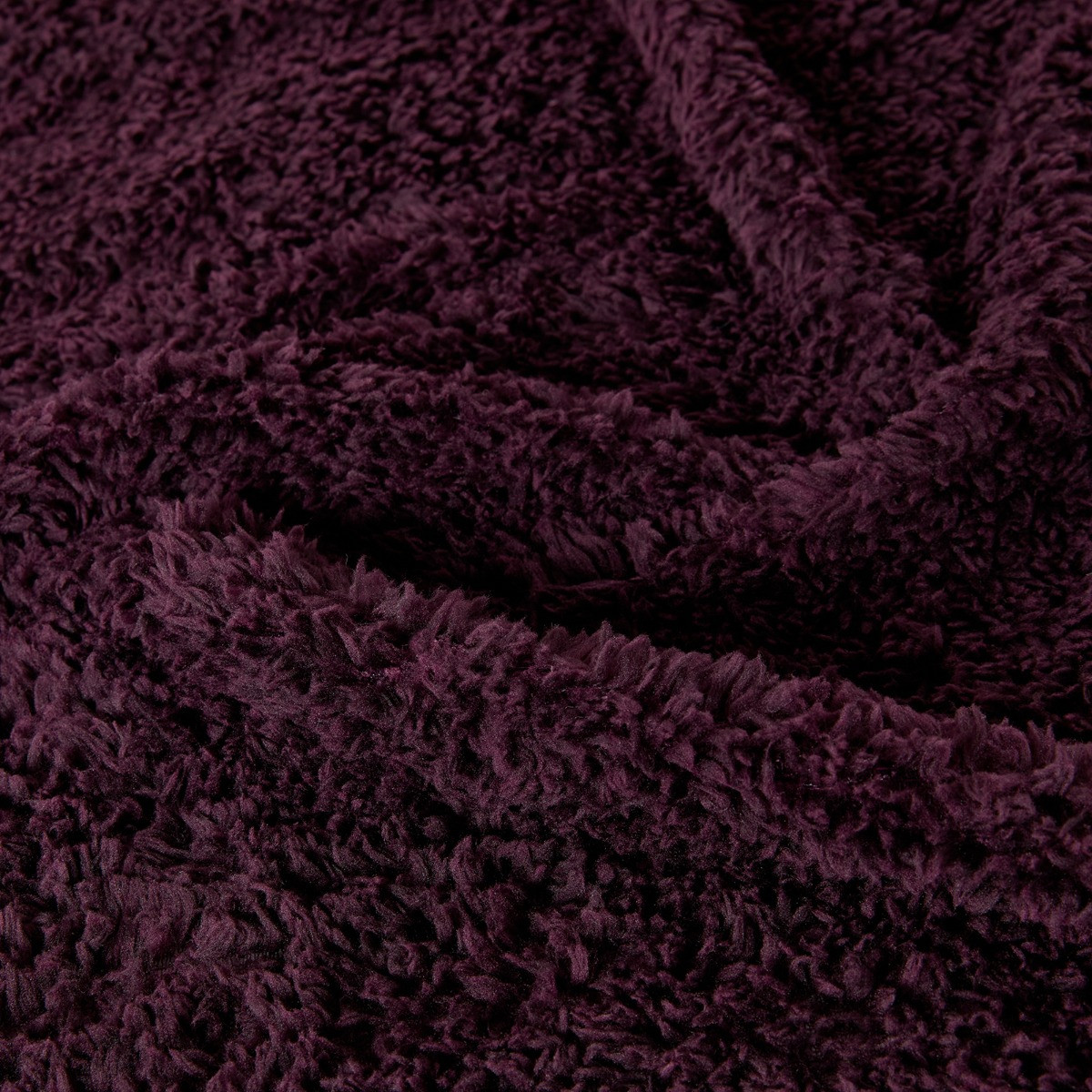 OHS Teddy Fleece Fitted Sheet - Plum>