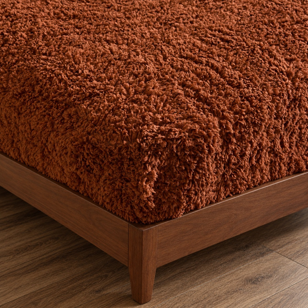OHS Teddy Fleece Fitted Sheet - Chocolate>