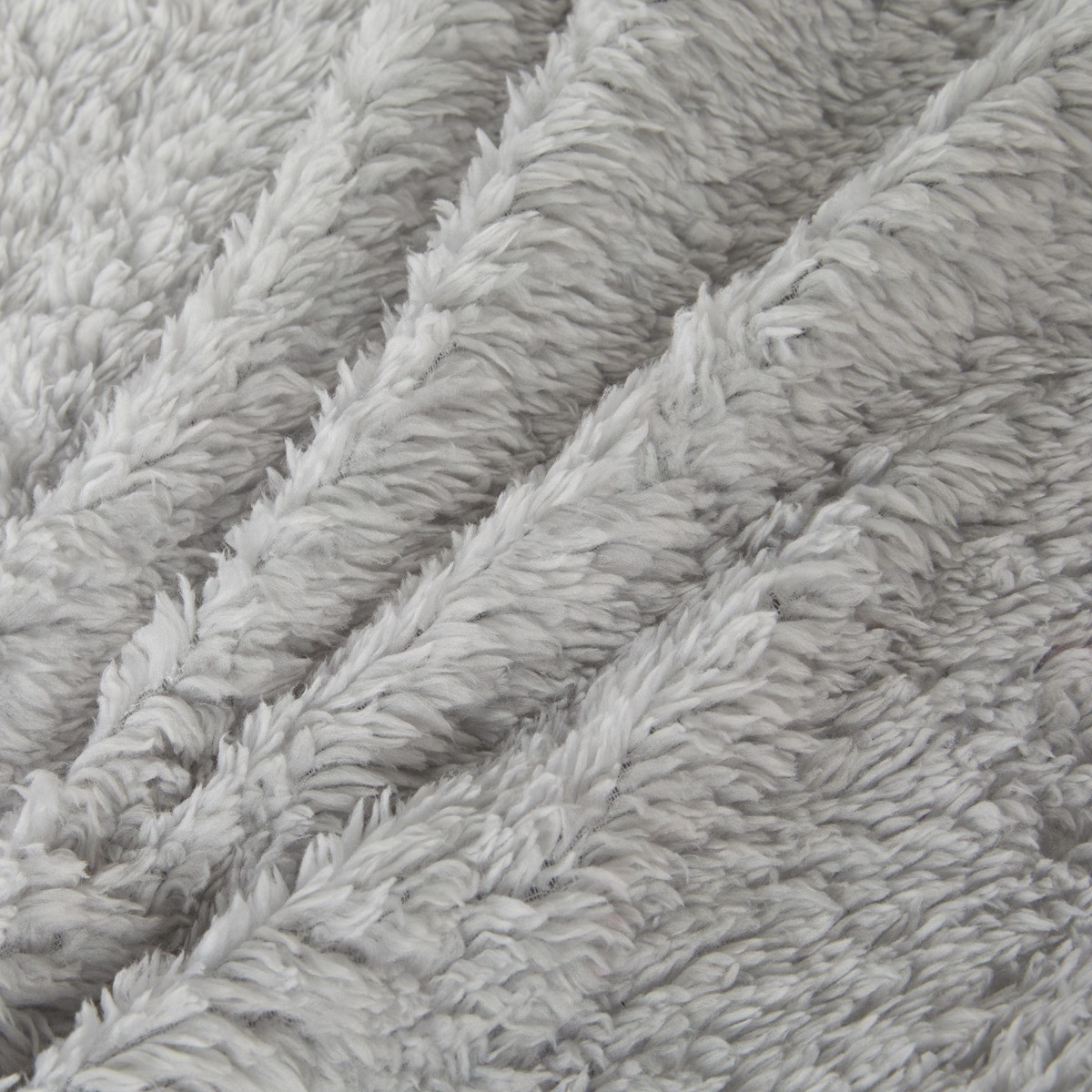 OHS Teddy Fleece Fitted Sheet - SIlver>
