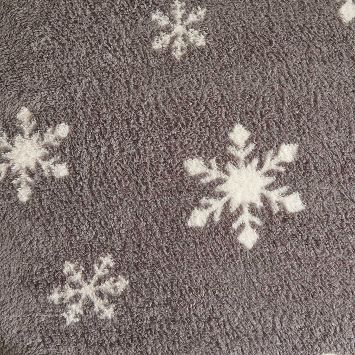 OHS Teddy Snowflake Print Fitted Sheet - Grey>