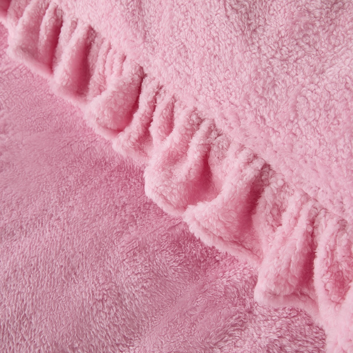 OHS Frill Teddy Duvet Set - Dusky Pink>