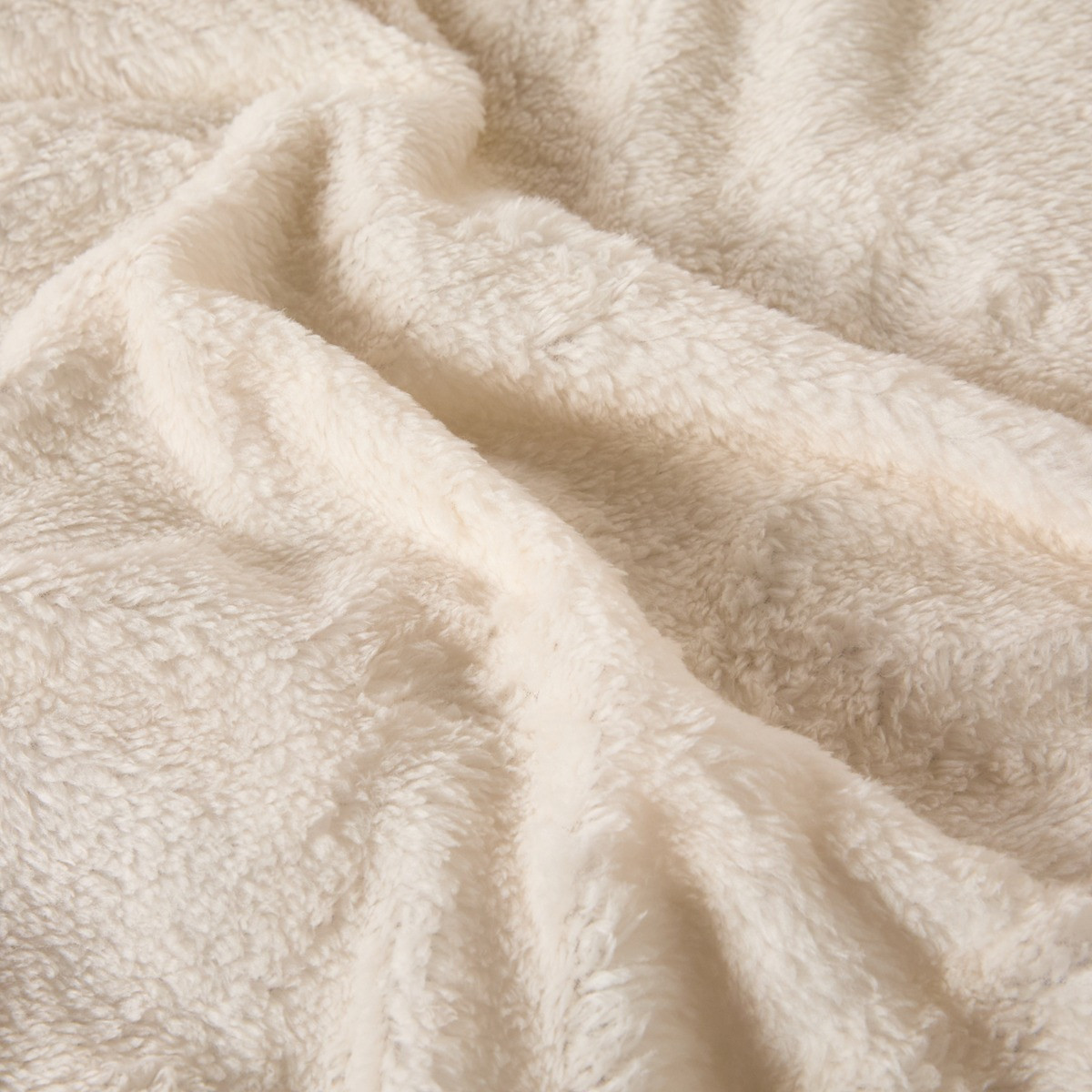 OHS Frill Teddy Duvet Set - Cream>