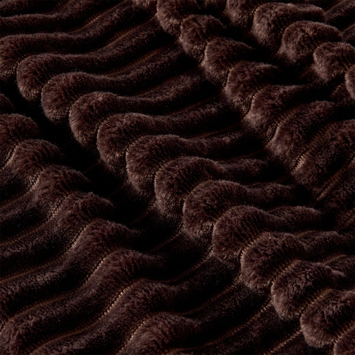 OHS Ribbed Fleece Duvet Cover Set - Coffee>