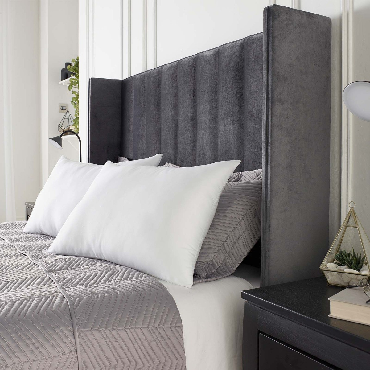 OHS Memory Foam Core Pillows - White>