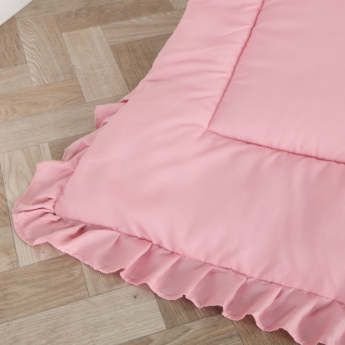 OHS Frill Edge Coverless 7.5 Tog Duvet Set - Pink>
