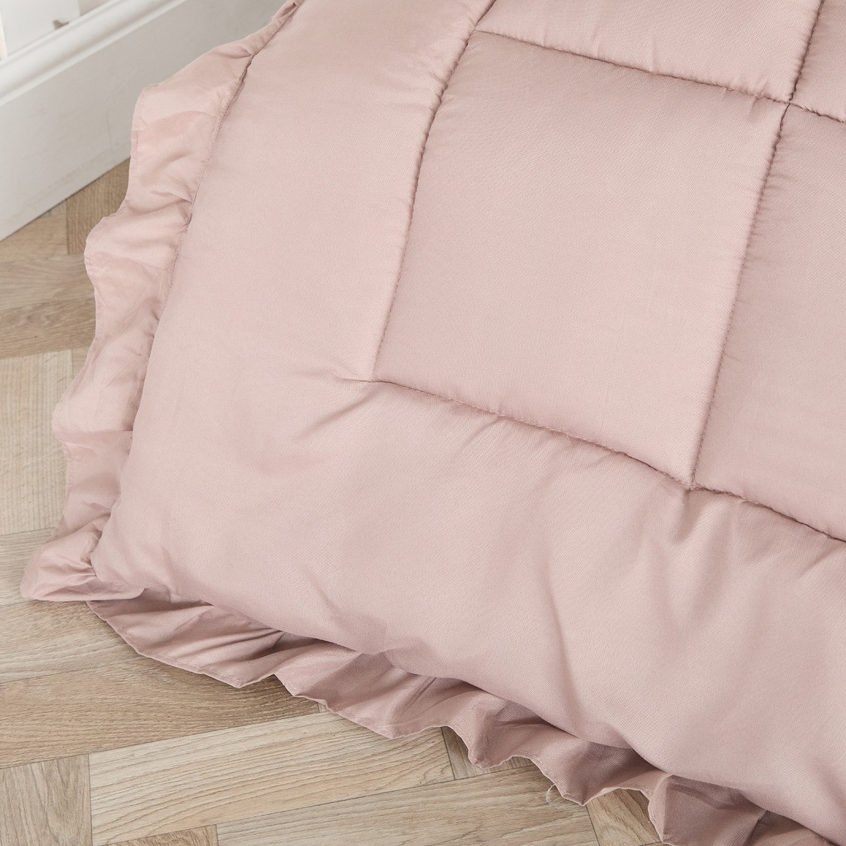 OHS Frill Edge Coverless 7.5 Tog Duvet Set - Natural>