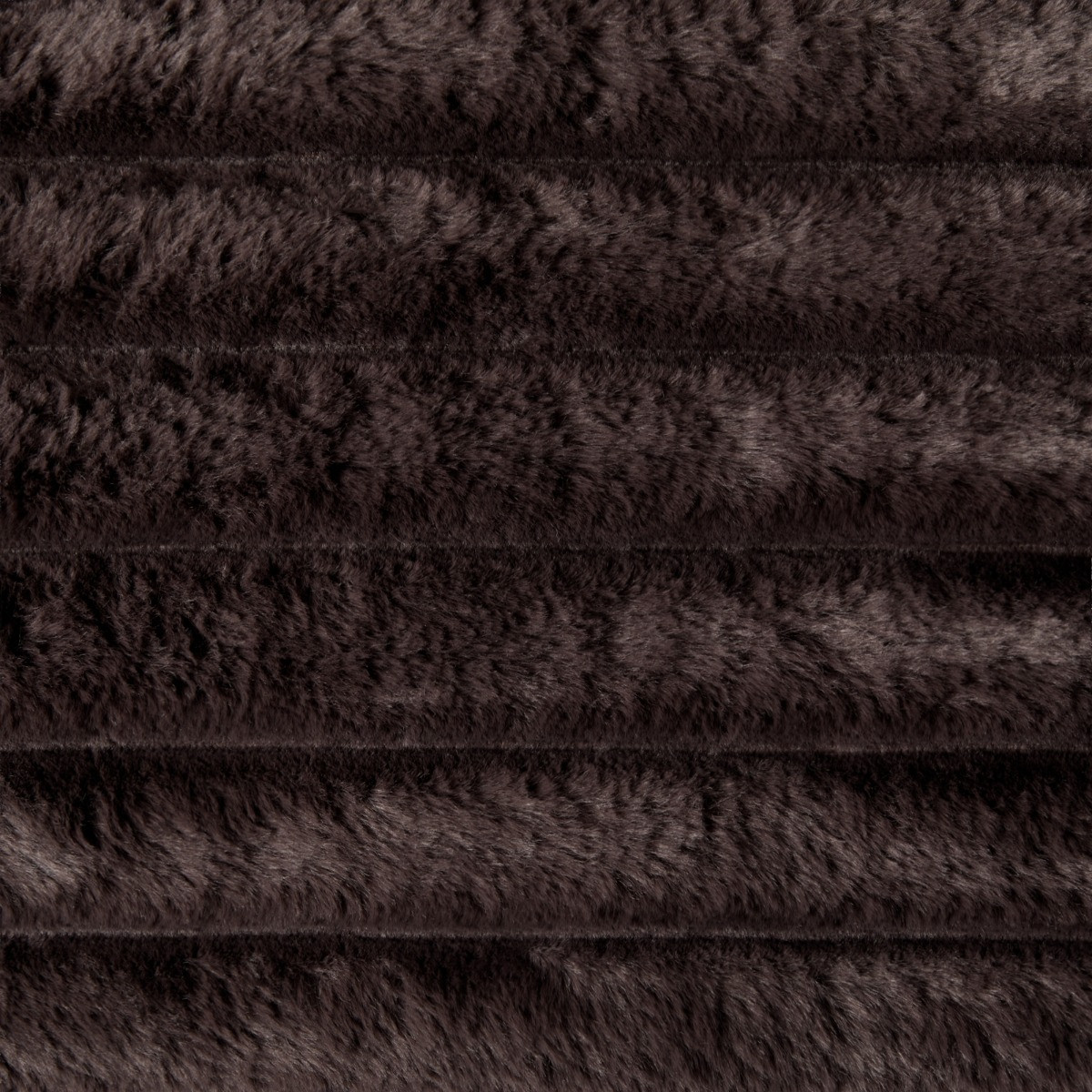 OHS Ribbed Faux Fur Bolster Pillow - Coffee>