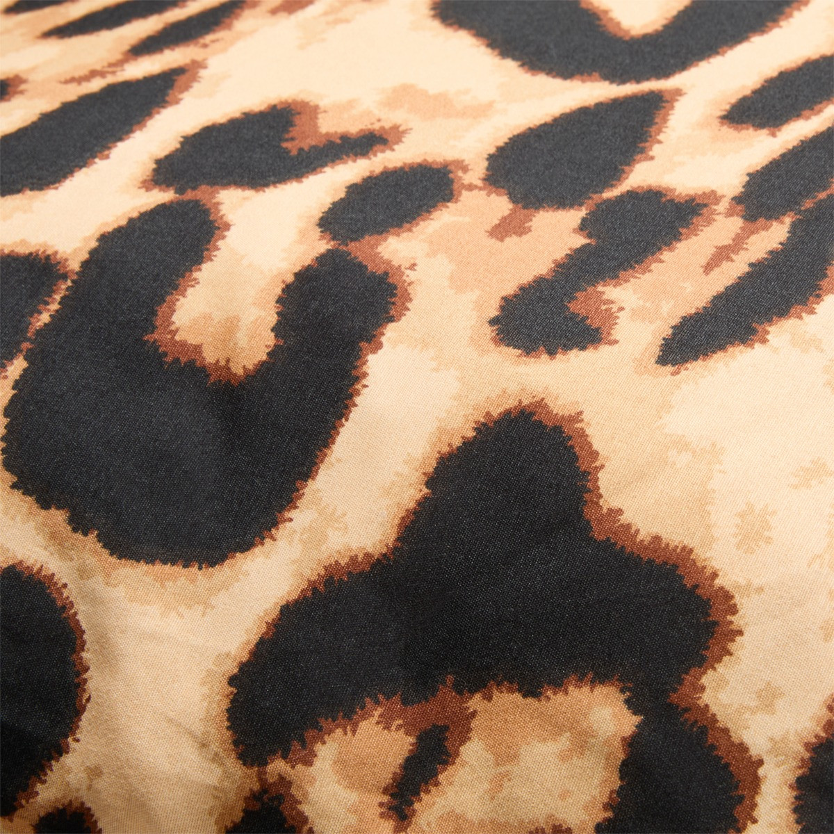 OHS Leopard Print Frill Edge Bolster Pillow - Natural>