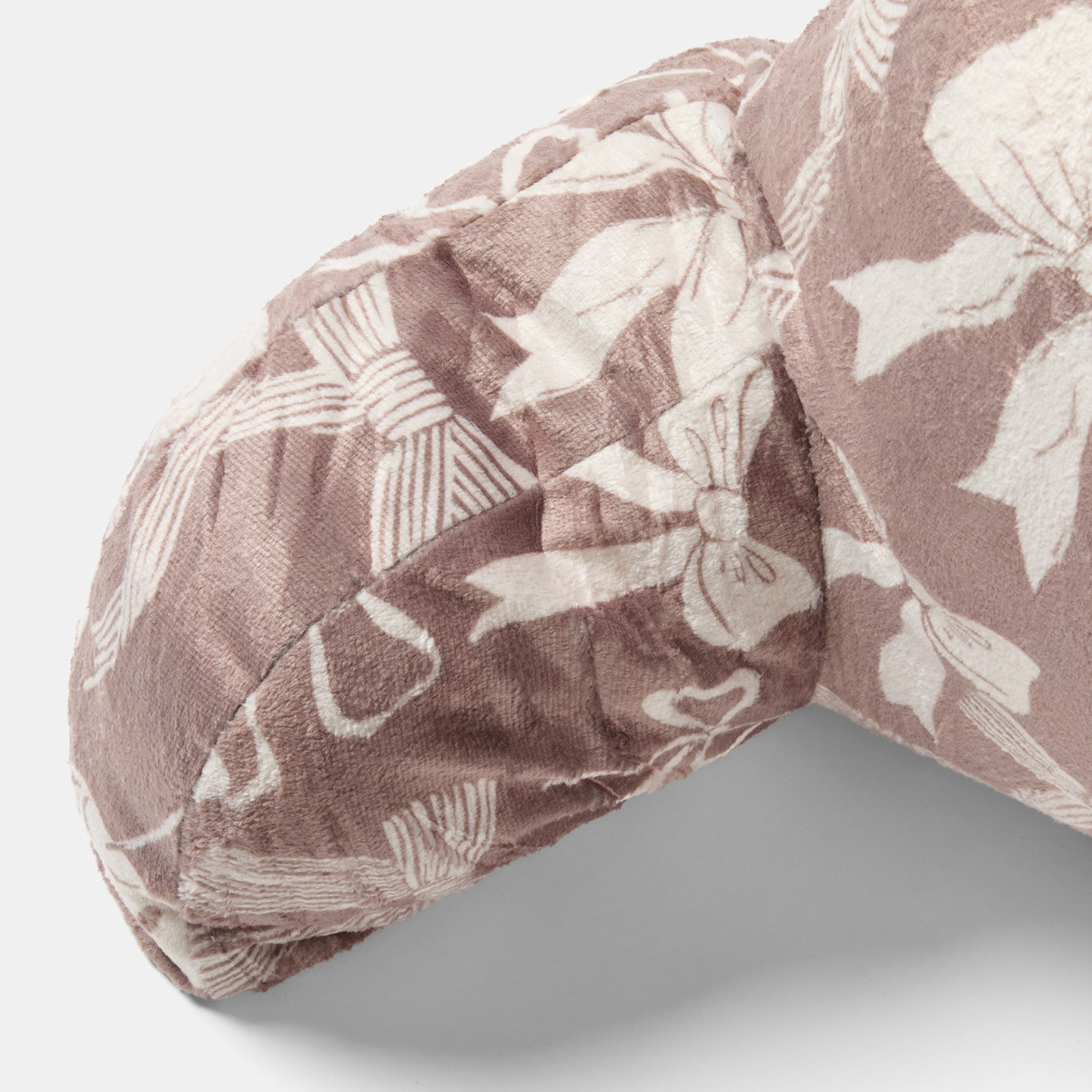 OHS Illustrated Cherry Bow Fleece Cuddle Cushion - Natural>