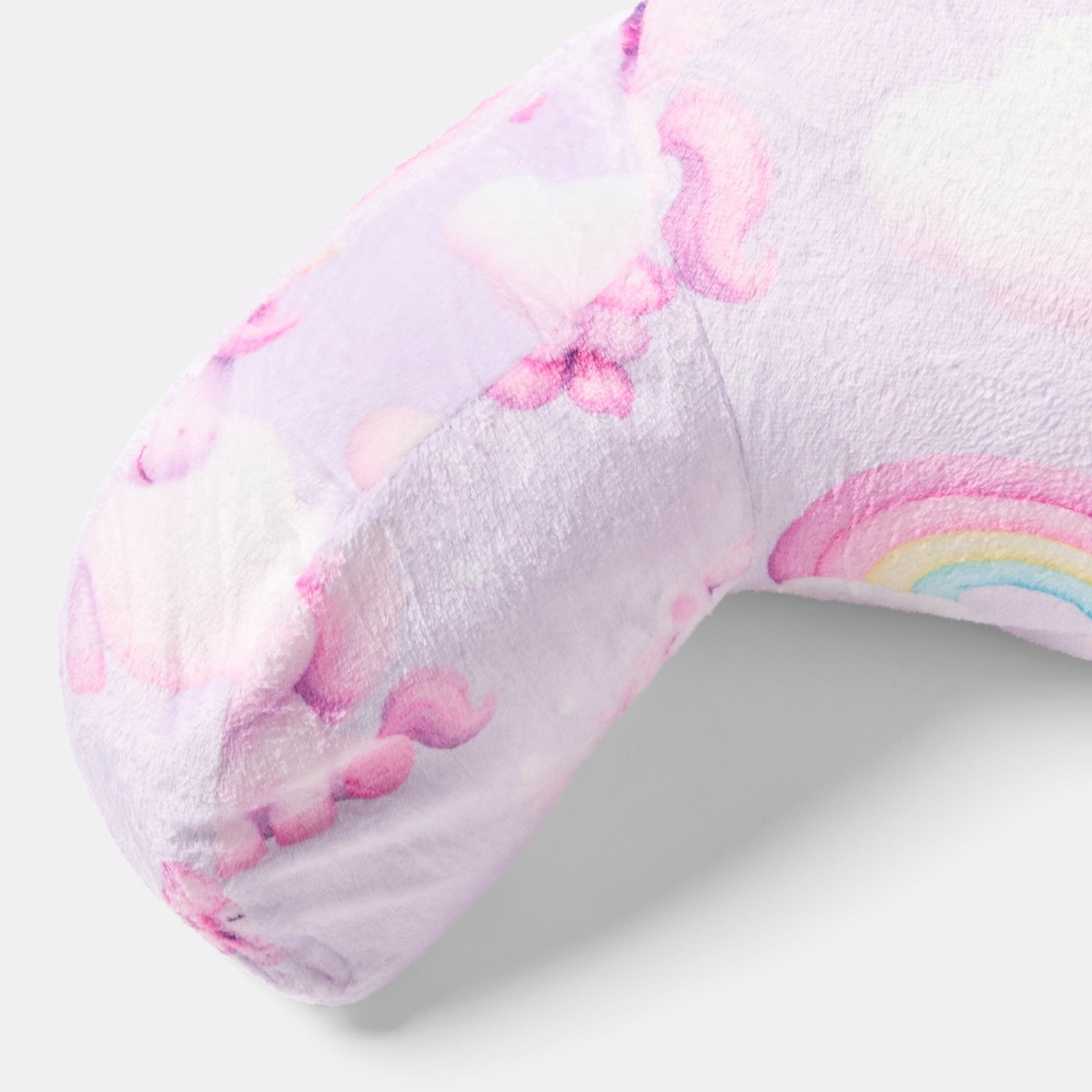 OHS Kids Real Unicorn Fleece Cuddle Cushion - Lilac >