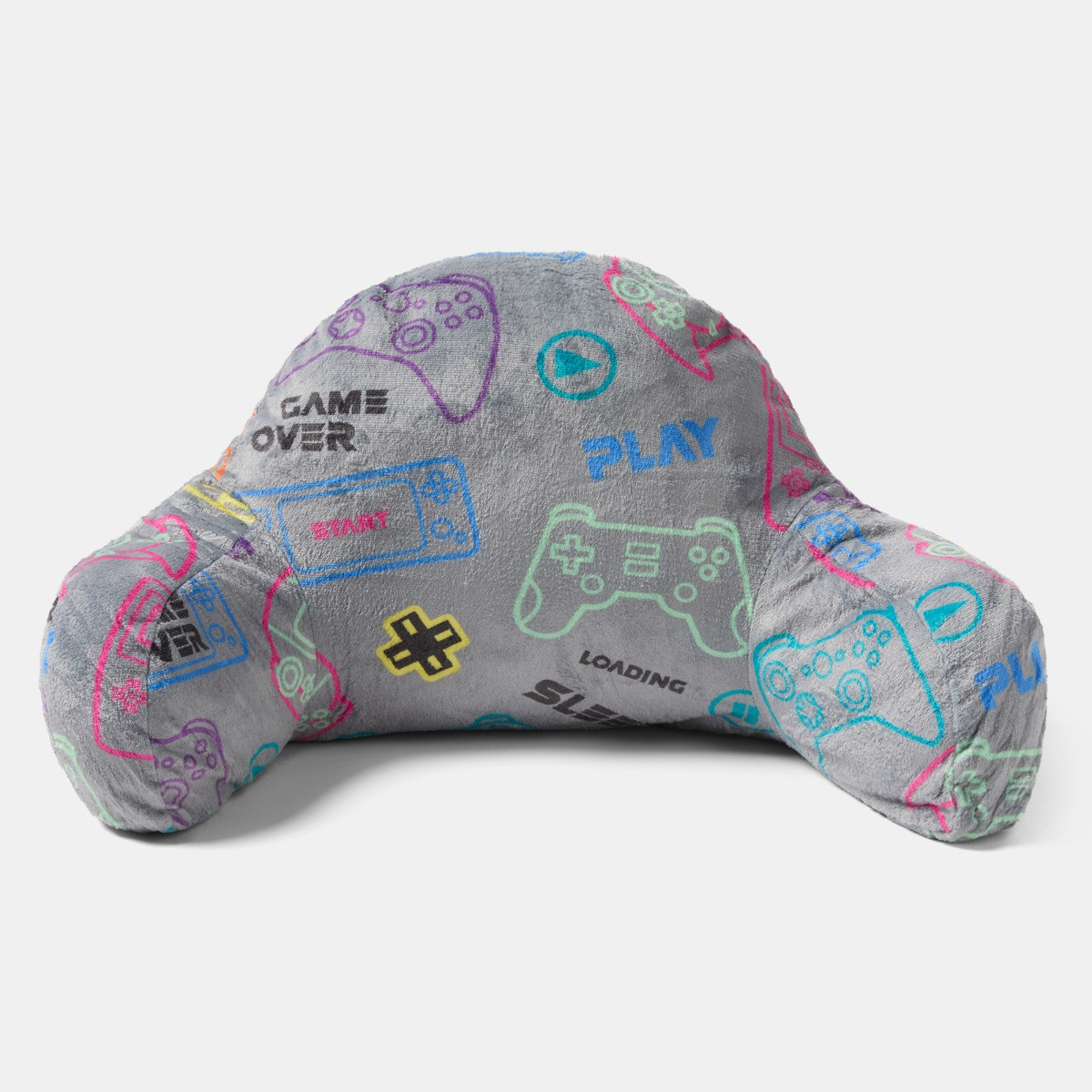 OHS Kids Gaming Fleece Cuddle Cushion - Grey>