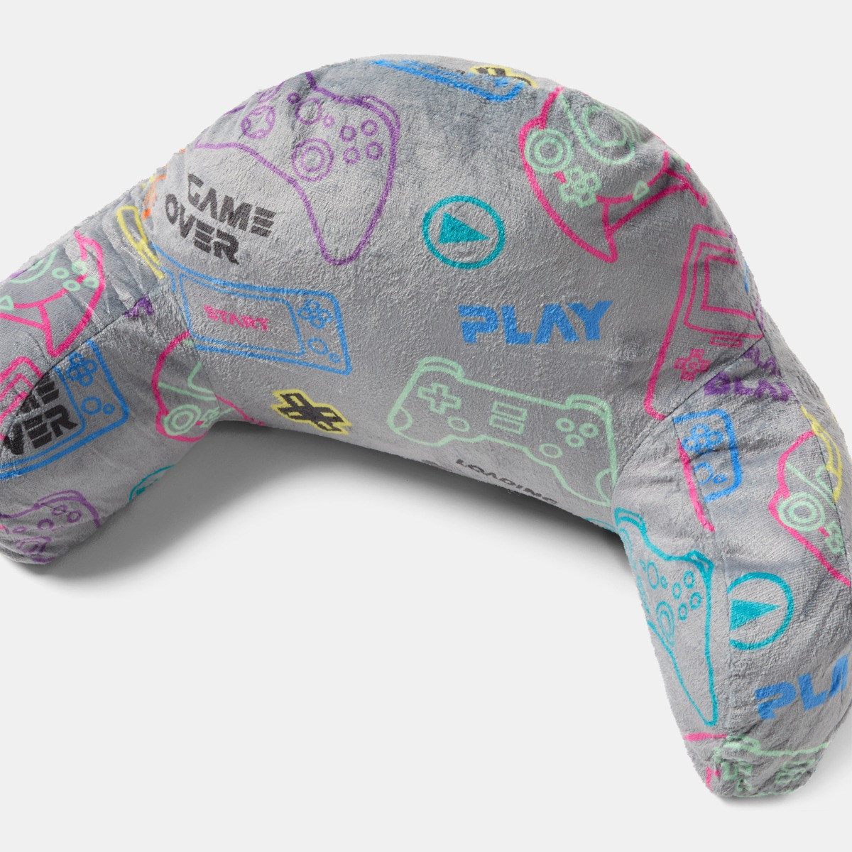 OHS Kids Gaming Fleece Cuddle Cushion - Grey>