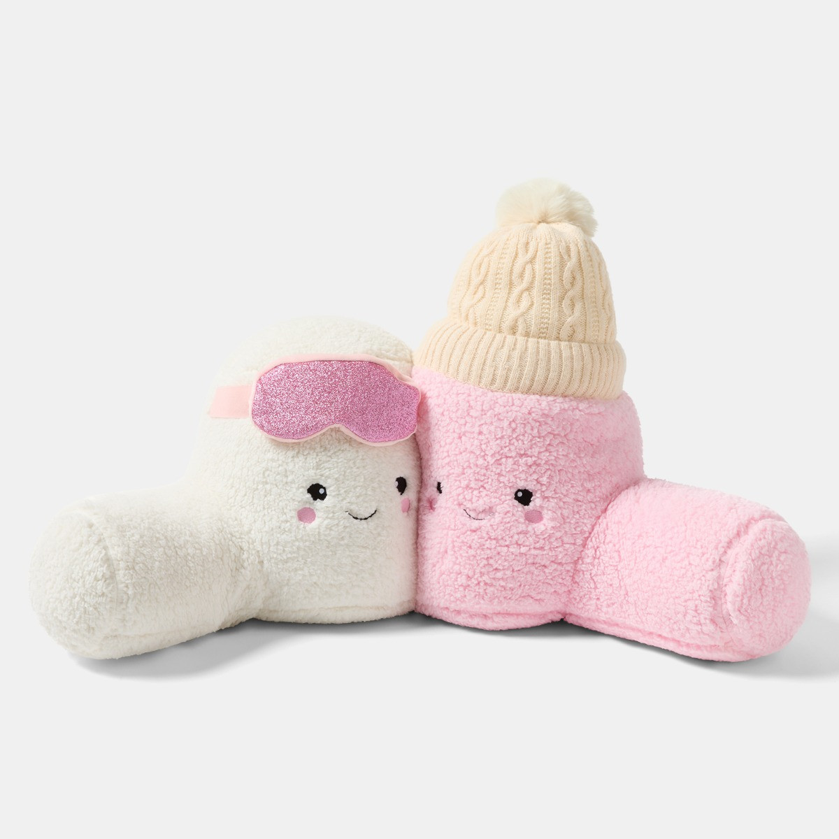 OHS Cotton & Candy The Winter Marshmallow Cuddle Cushion - Pink/White>