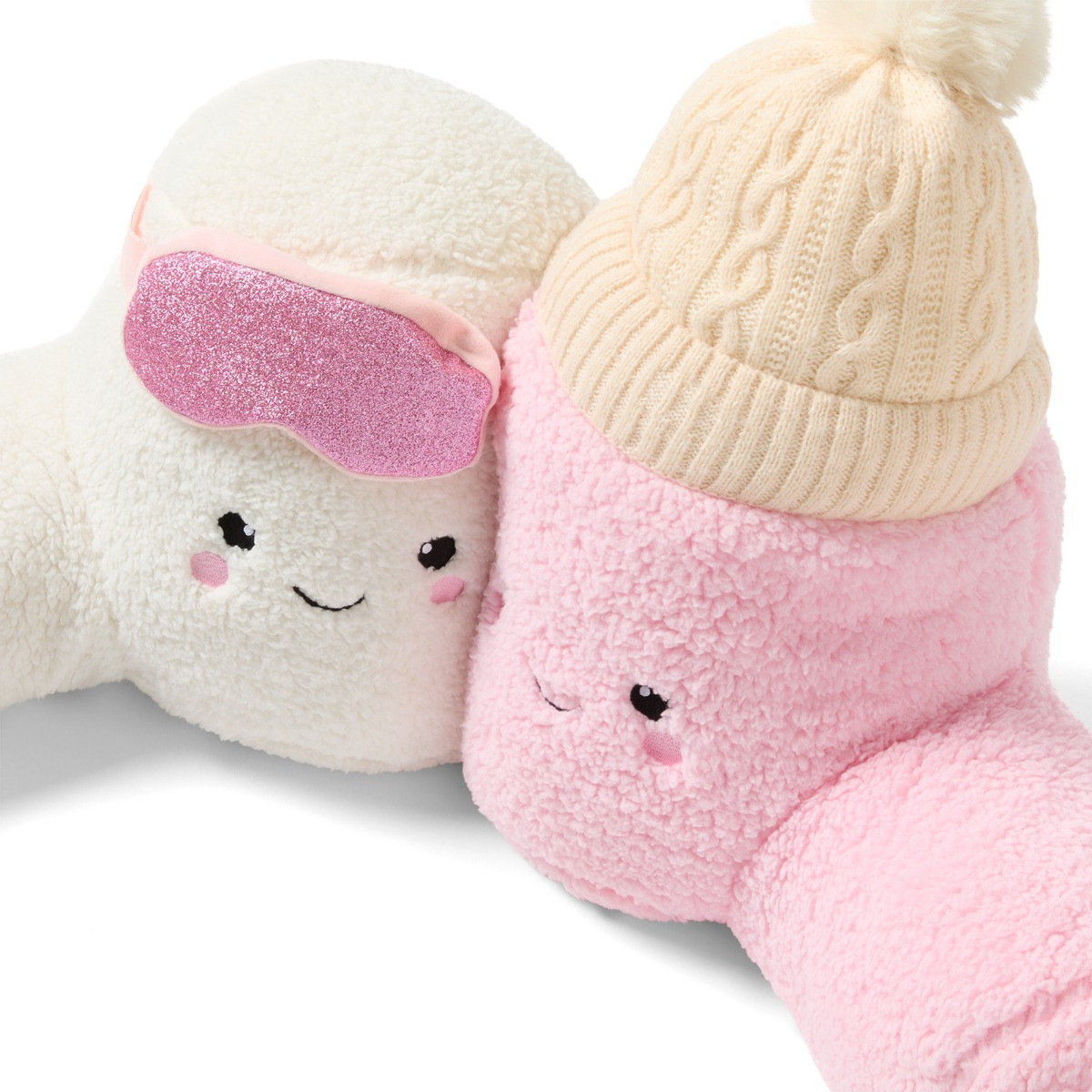 OHS Cotton & Candy The Winter Marshmallow Cuddle Cushion - Pink/White>