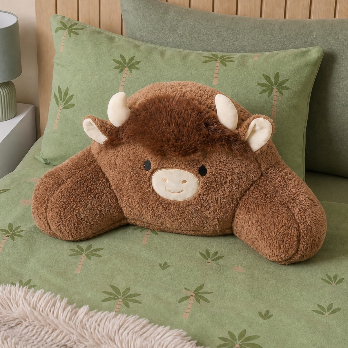 OHS Harry The Highland Cow Cuddle Cushion - Brown>