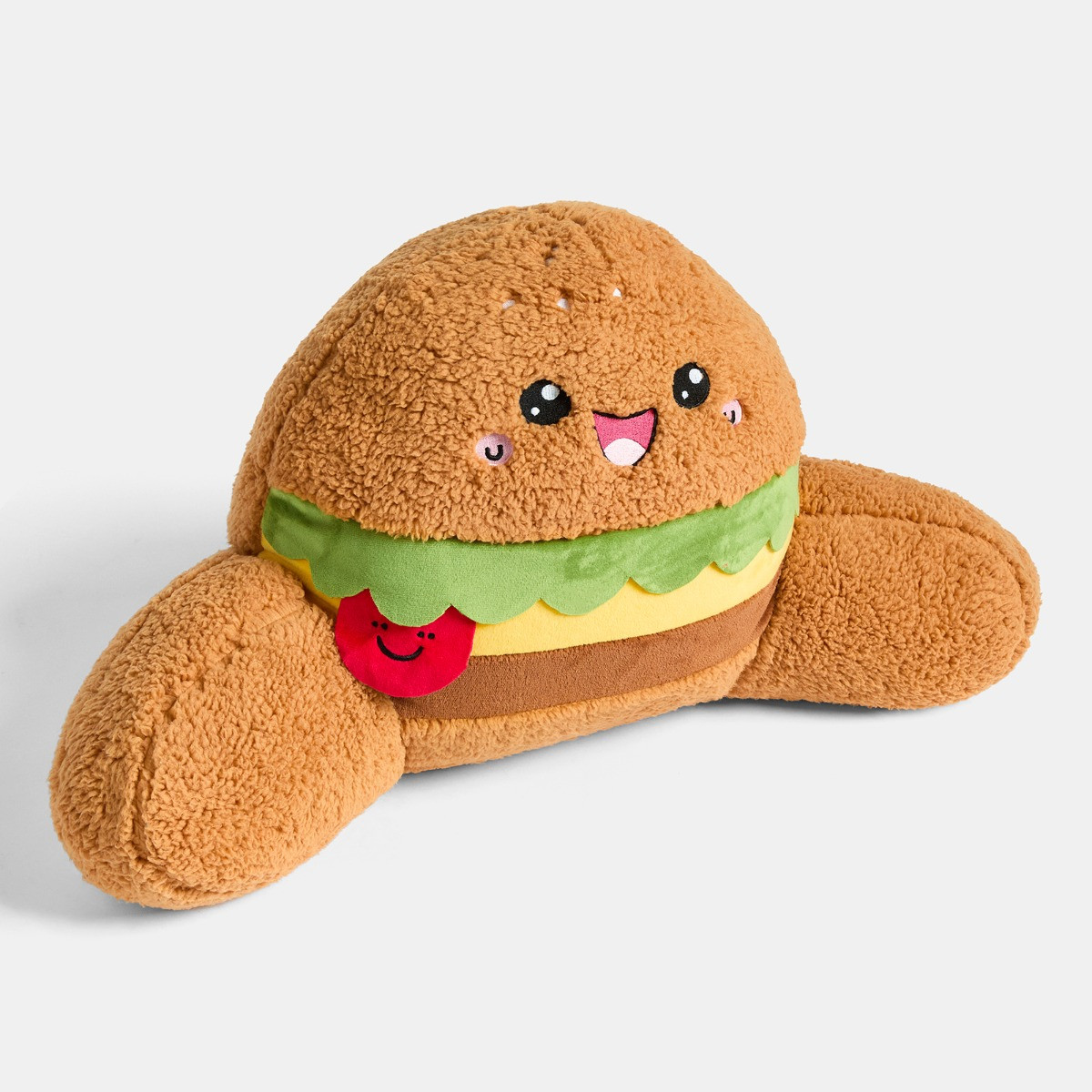 OHS Hammy The Hamburger Cuddle Cushion - Brown>
