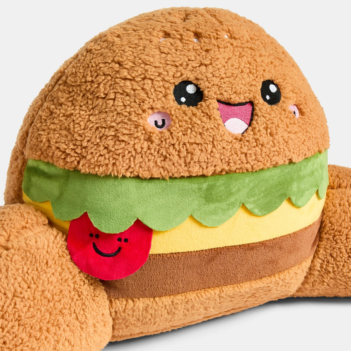 OHS Hammy The Hamburger Cuddle Cushion - Brown>