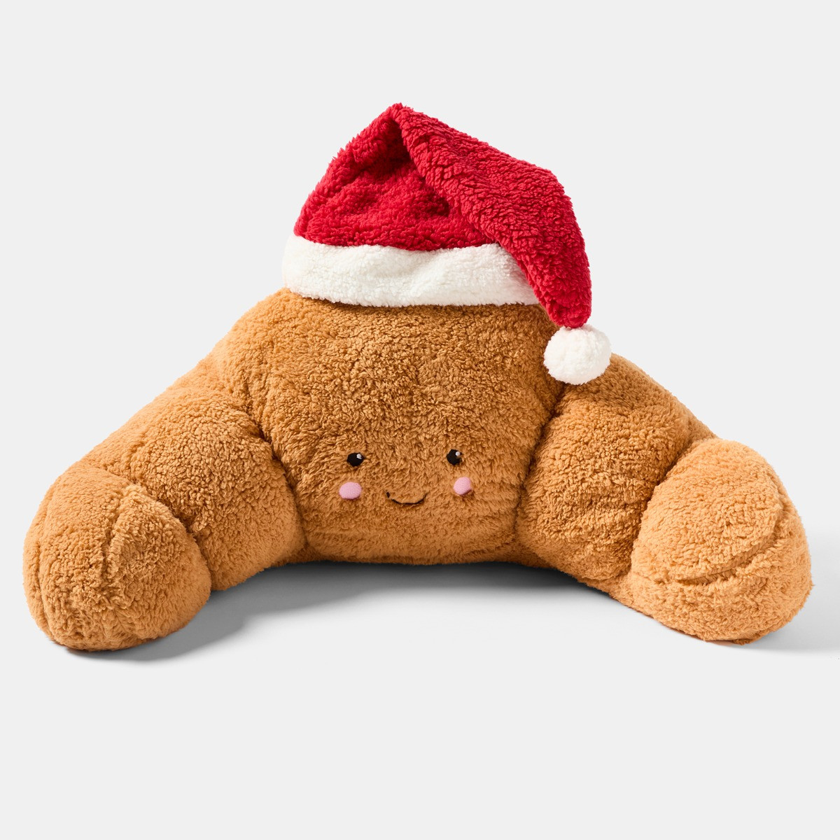 OHS Claude The Santa Croissant Cuddle Cushion - Brown>
