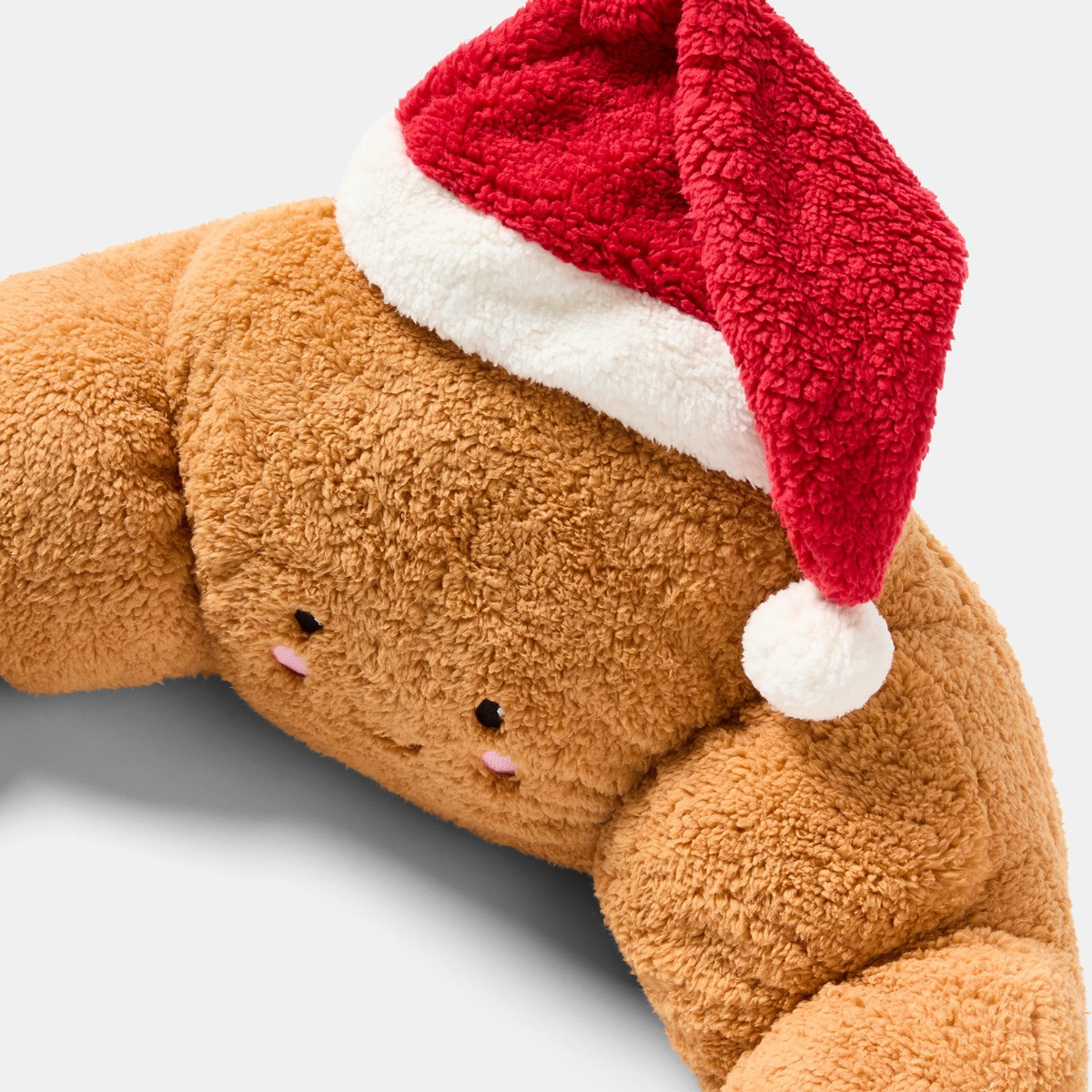 OHS Claude The Santa Croissant Cuddle Cushion - Brown>
