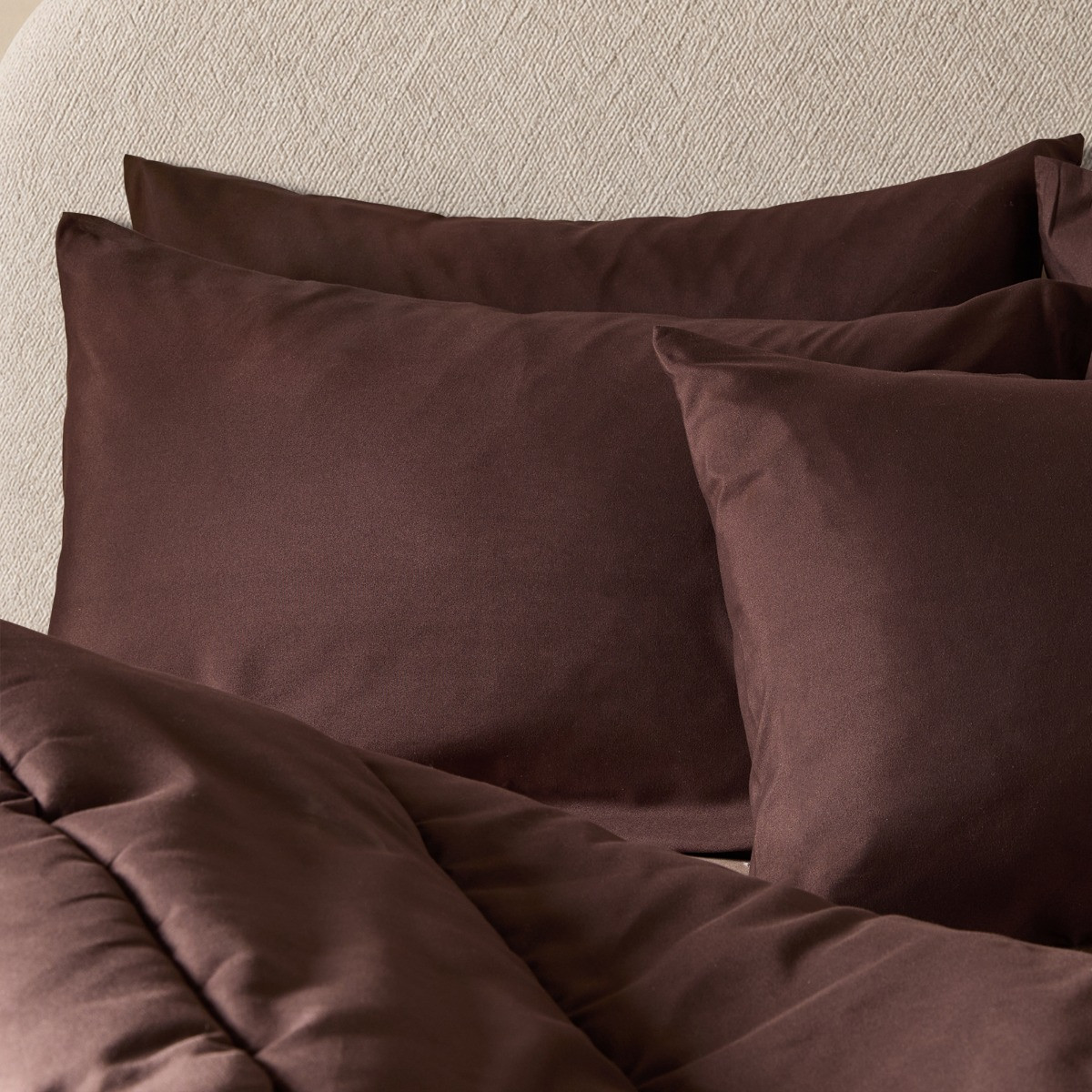 OHS Coverless 10.5 Tog Duvet Set, Coffee - King>