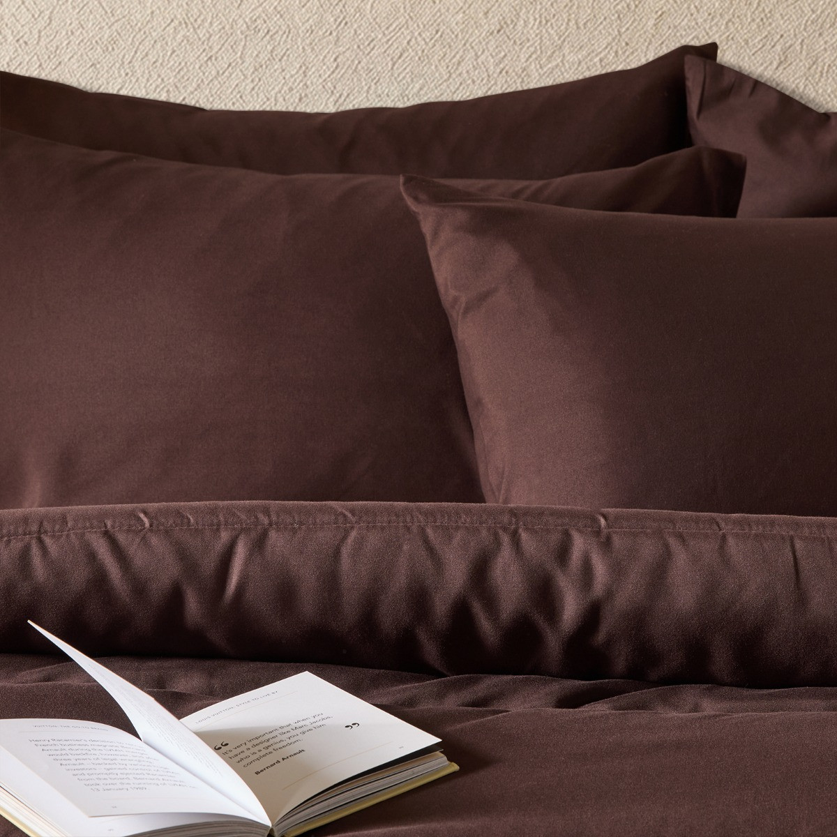 OHS Coverless 10.5 Tog Duvet Set, Coffee - King>