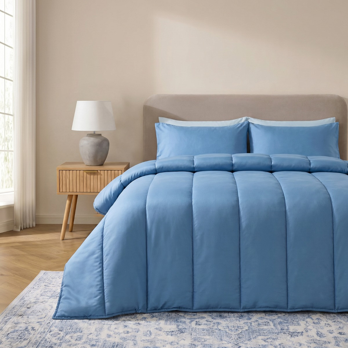 OHS Coverless 10.5 Tog Duvet Set - Blue>