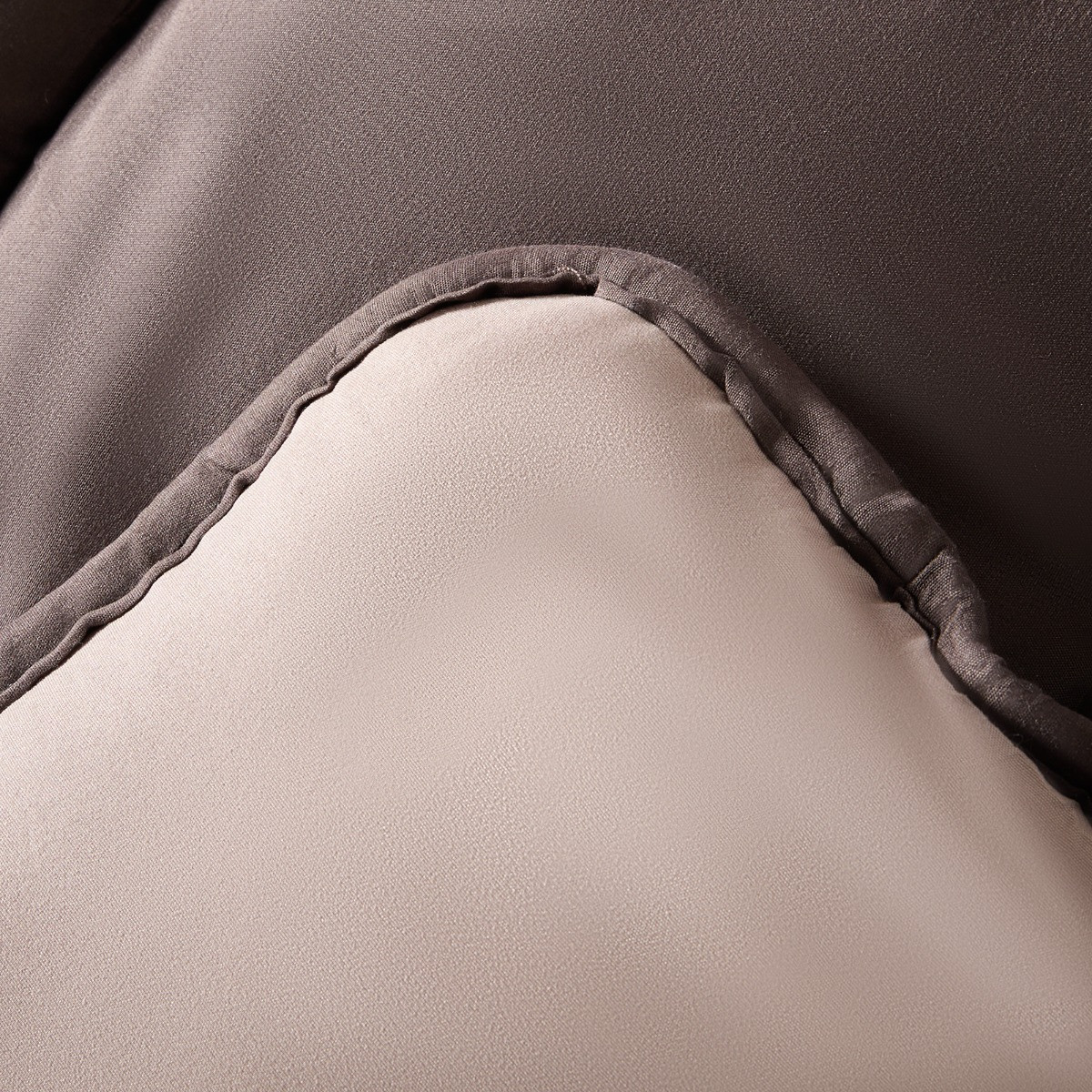 OHS Coverless 10.5 Tog Reversible Duvet Set, Coffee/Natural - King>