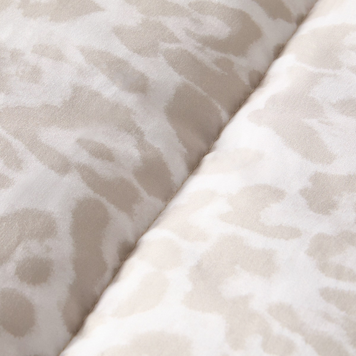 OHS Leopard Print Coverless 10.5 Tog Duvet Set - Stone>