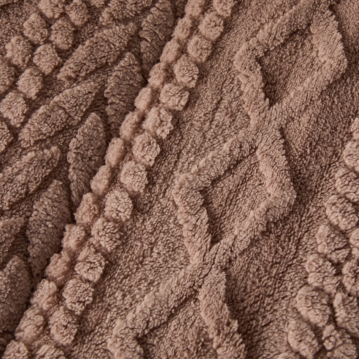 OHS Coverless Cable Knit 10.5 Tog Duvet Set - Natural>