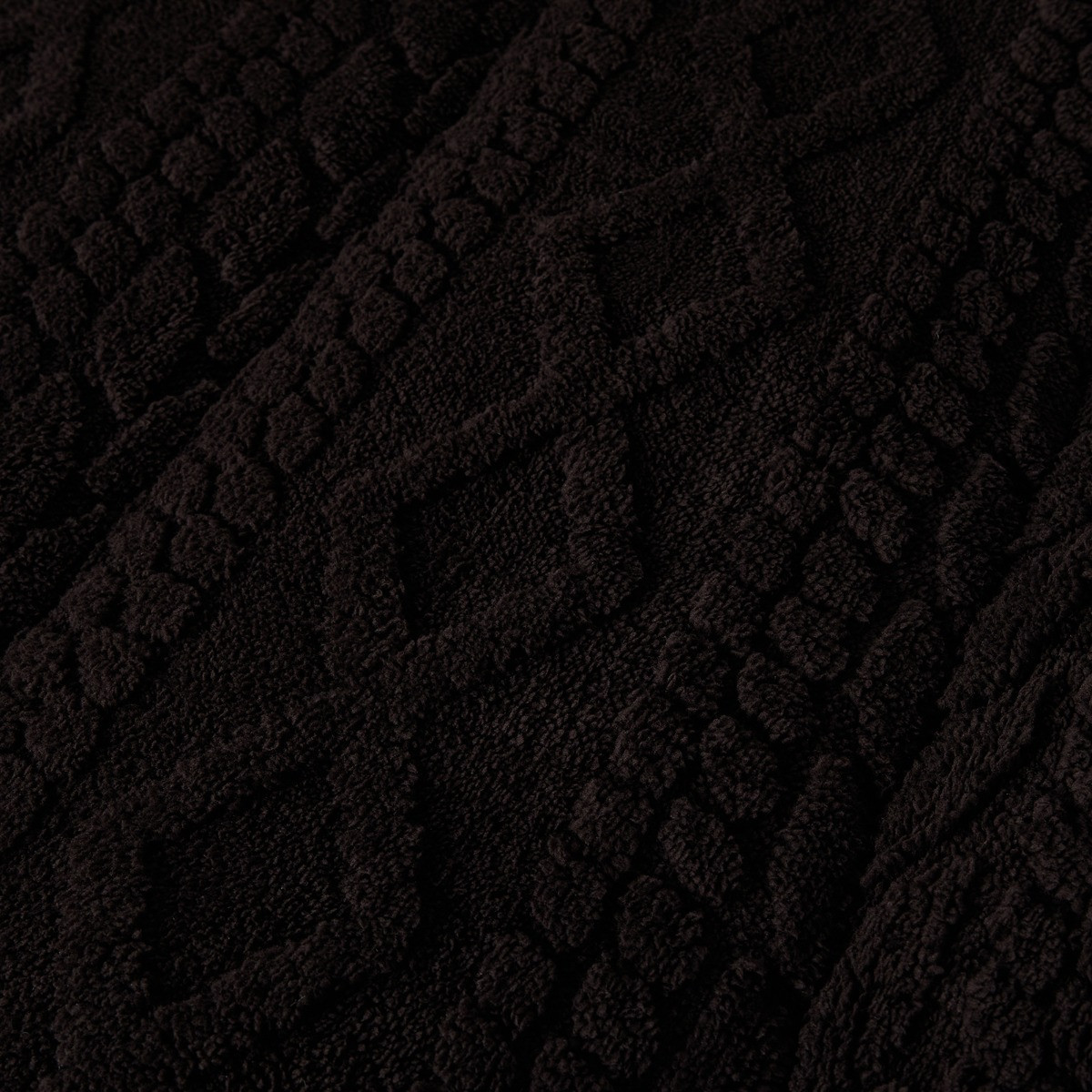 OHS Coverless Cable Knit 10.5 Tog Duvet Set - Black>