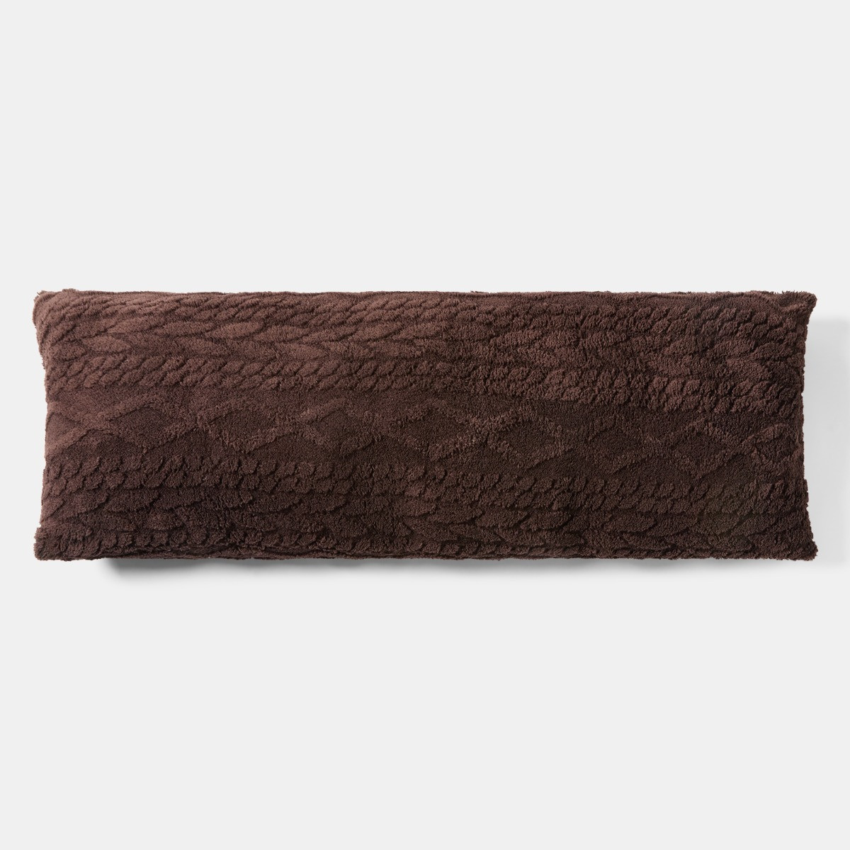 OHS Cable Knit Bolster Pillow - Coffee>