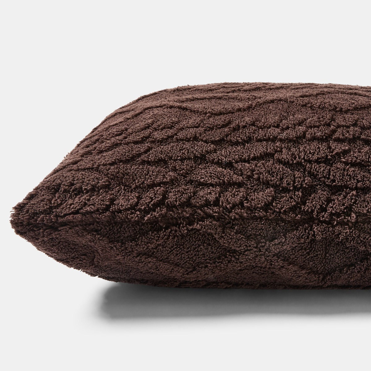 OHS Cable Knit Bolster Pillow - Coffee>