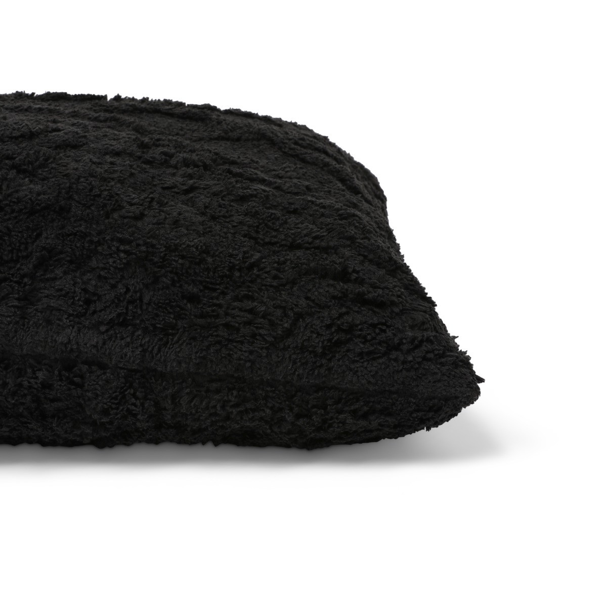 OHS Cable Knit Bolster Pillow - Black>